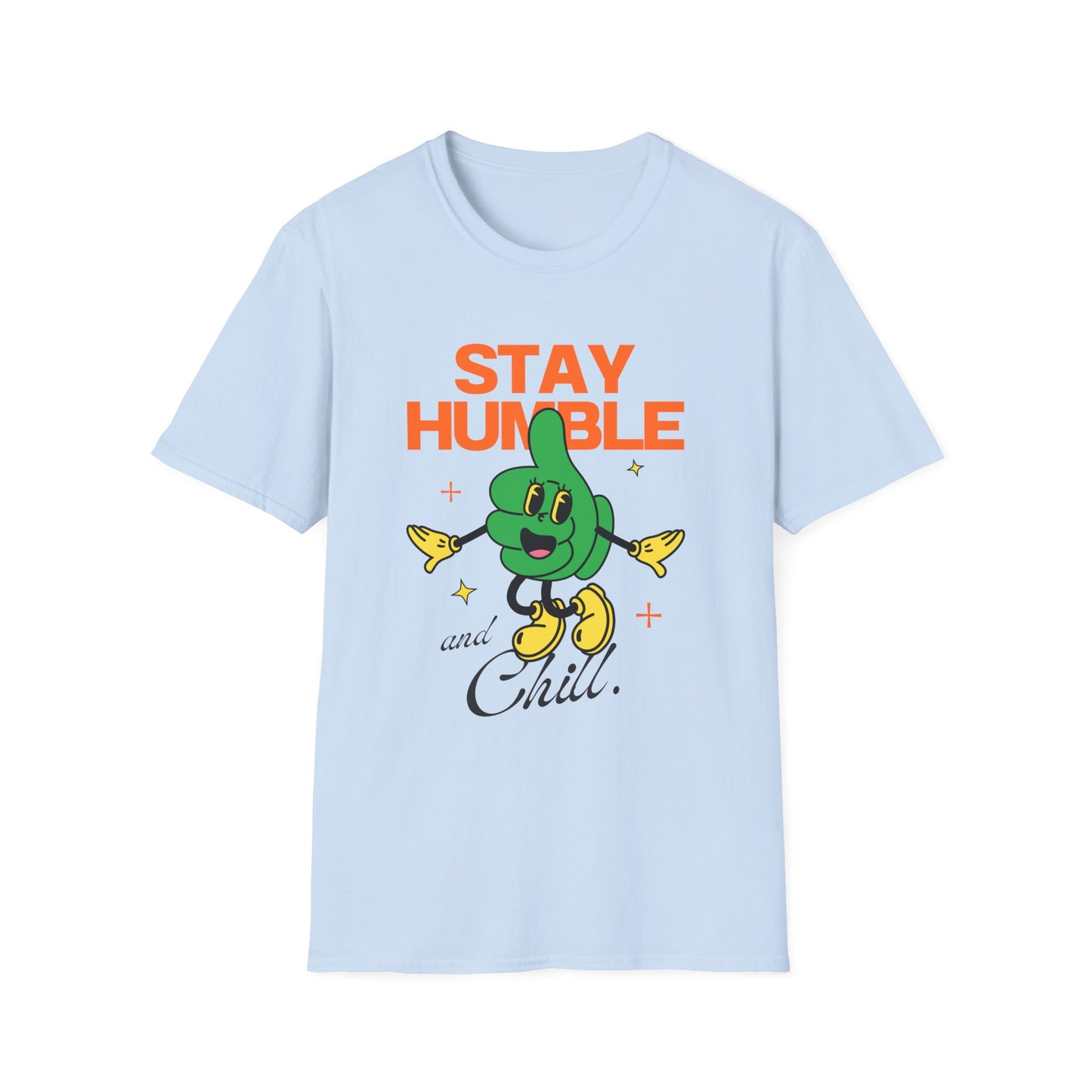 Stay Humble and Chill T-Shirt – Retro-Inspired Positive Vibes Graphic Tee with Vintage Aesthetic