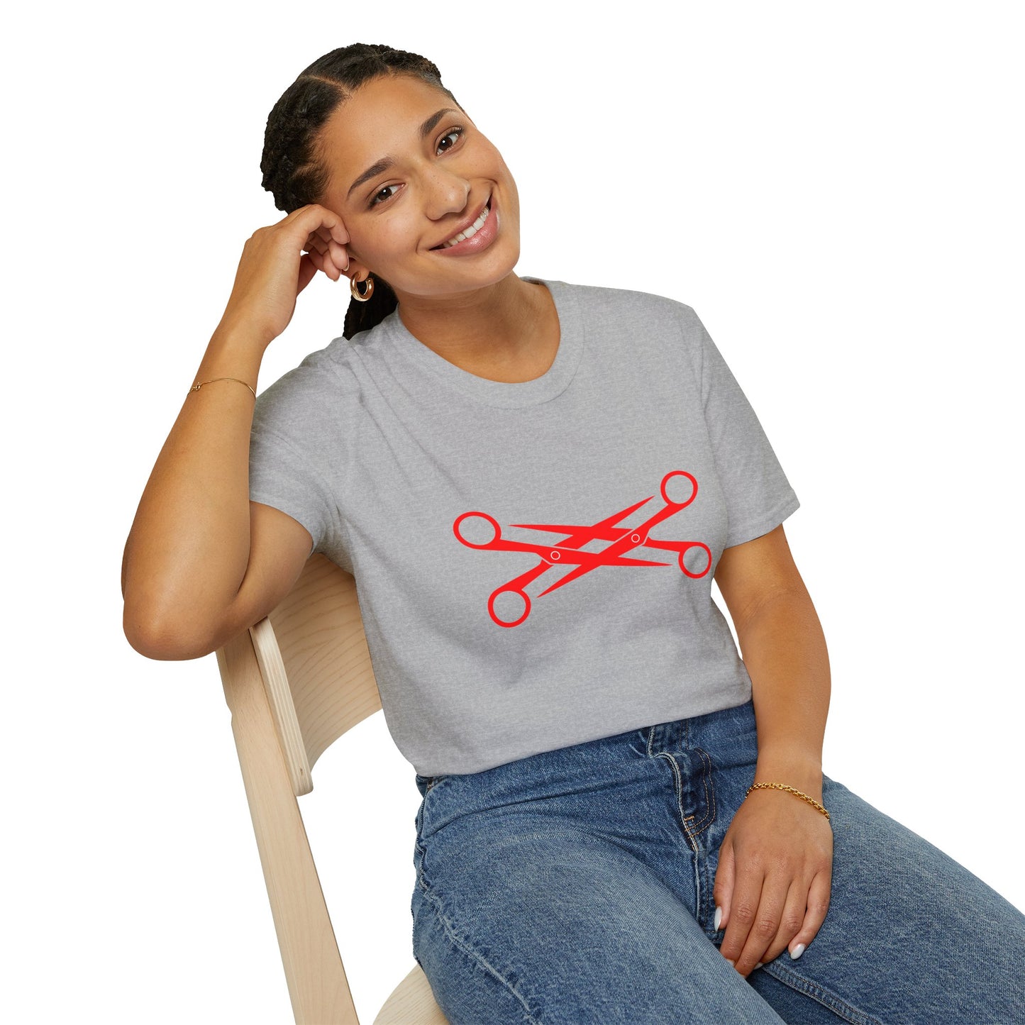 Lesbian Scissors T-Shirt – Bold Graphic Tee Featuring Combined Scissors Symbol for LGBTQ+ Pride