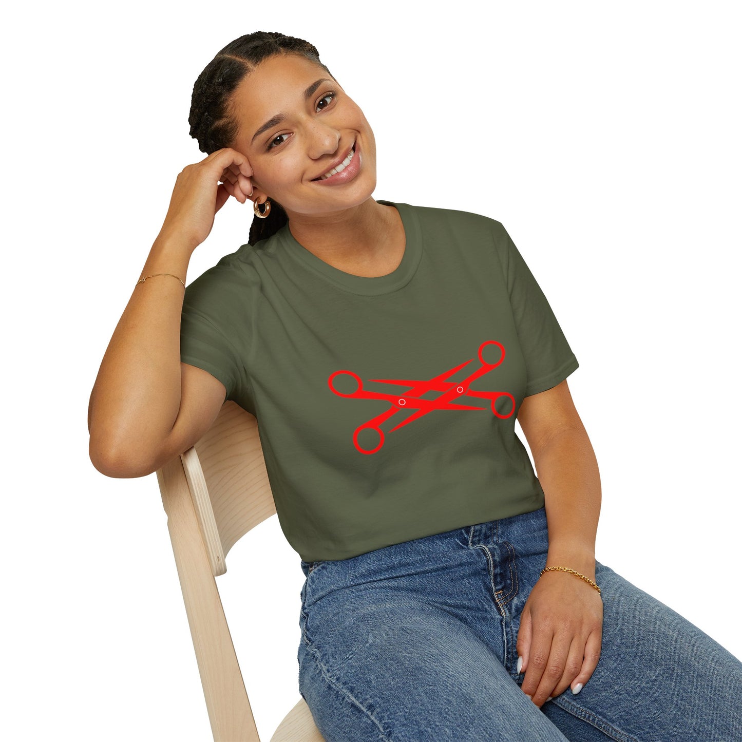 Lesbian Scissors T-Shirt – Bold Graphic Tee Featuring Combined Scissors Symbol for LGBTQ+ Pride