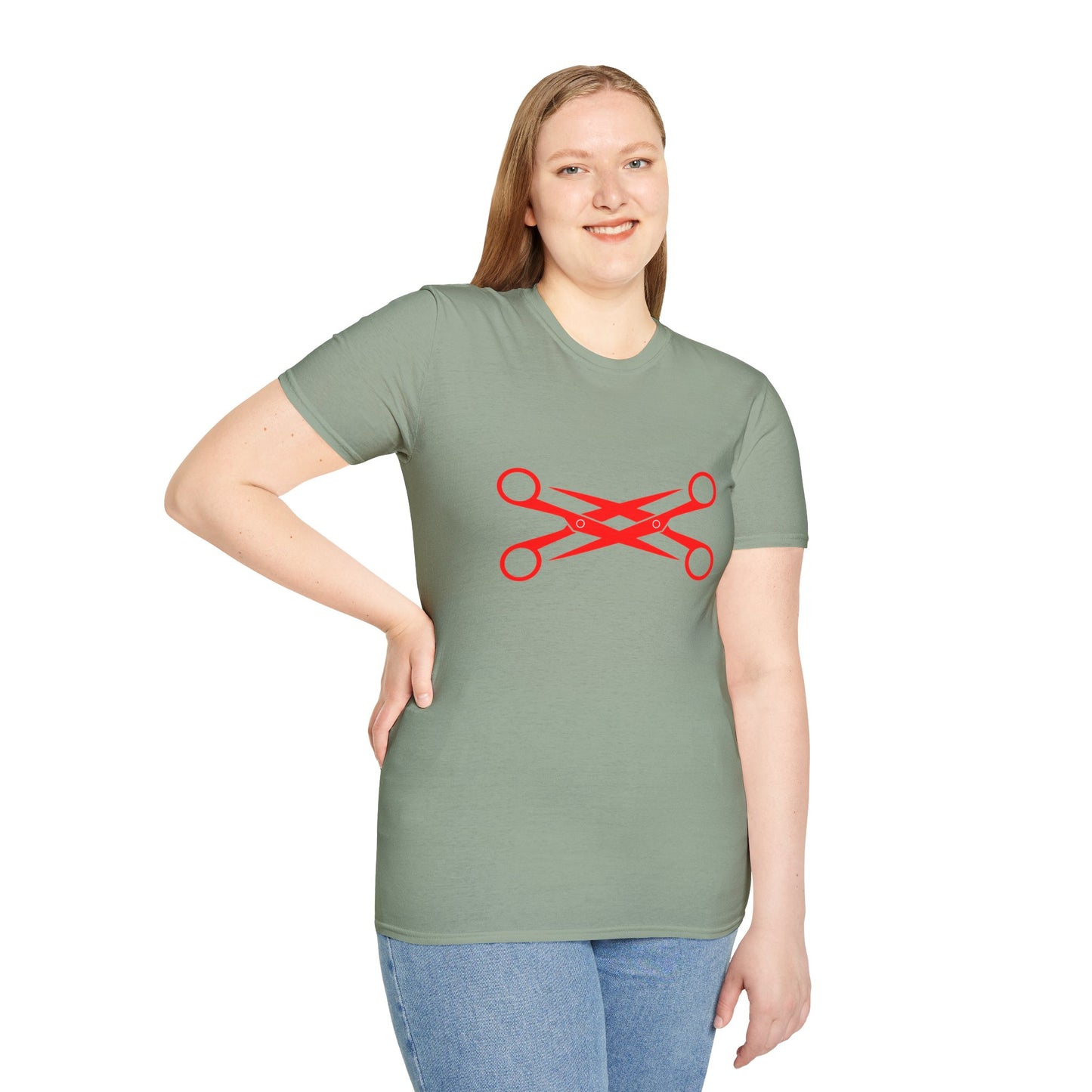 Lesbian Scissors T-Shirt – Bold Graphic Tee Featuring Combined Scissors Symbol for LGBTQ+ Pride