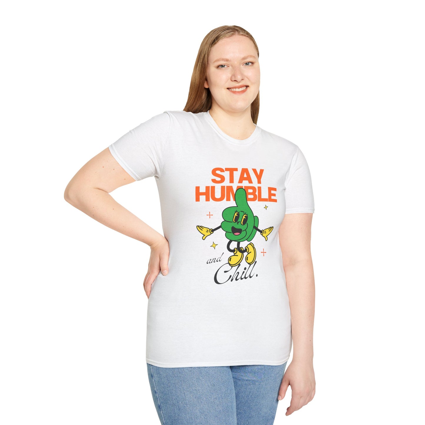 Stay Humble and Chill T-Shirt – Retro-Inspired Positive Vibes Graphic Tee with Vintage Aesthetic