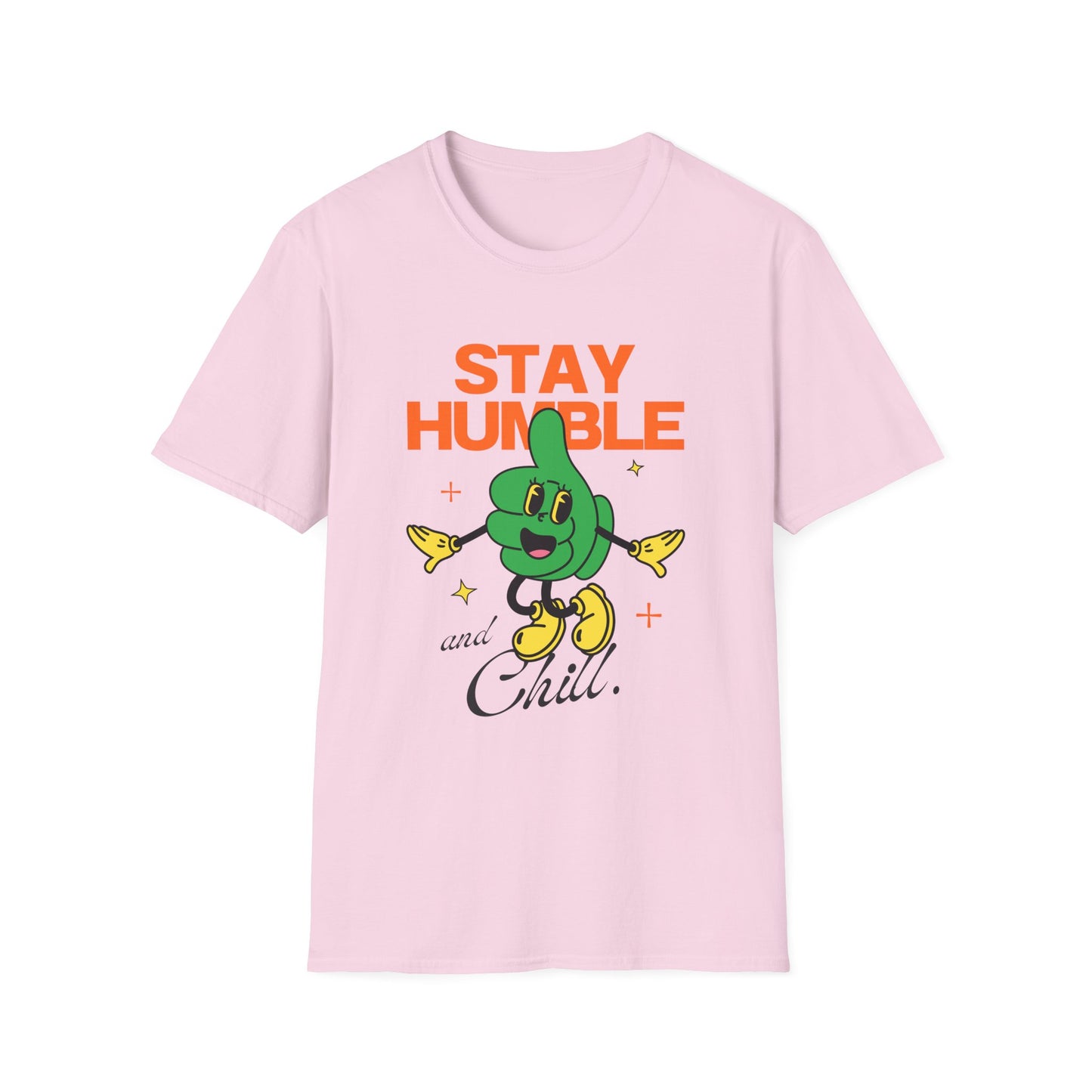 Stay Humble and Chill T-Shirt – Retro-Inspired Positive Vibes Graphic Tee with Vintage Aesthetic