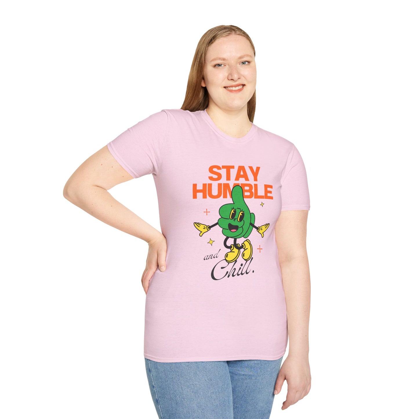 Stay Humble and Chill T-Shirt – Retro-Inspired Positive Vibes Graphic Tee with Vintage Aesthetic