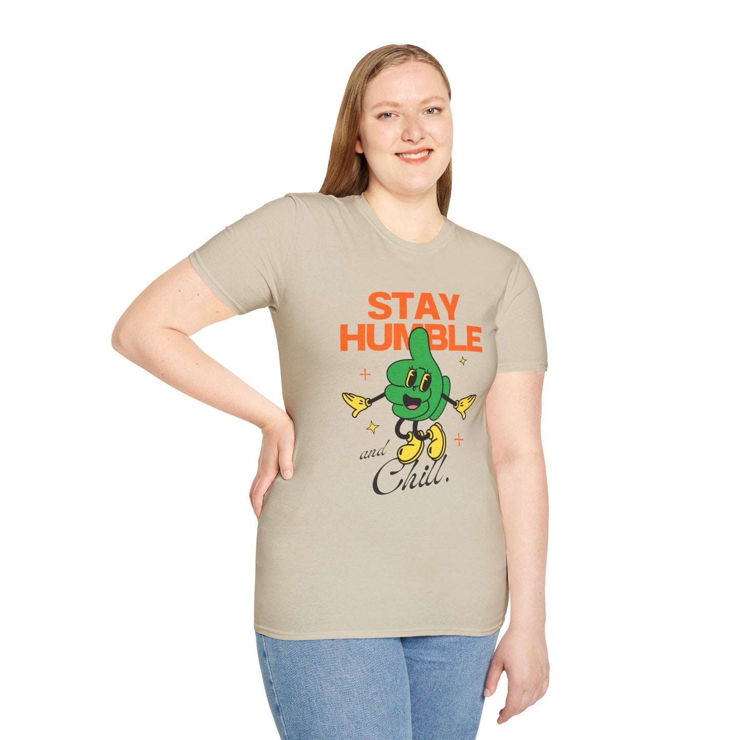 Stay Humble and Chill T-Shirt – Retro-Inspired Positive Vibes Graphic Tee with Vintage Aesthetic