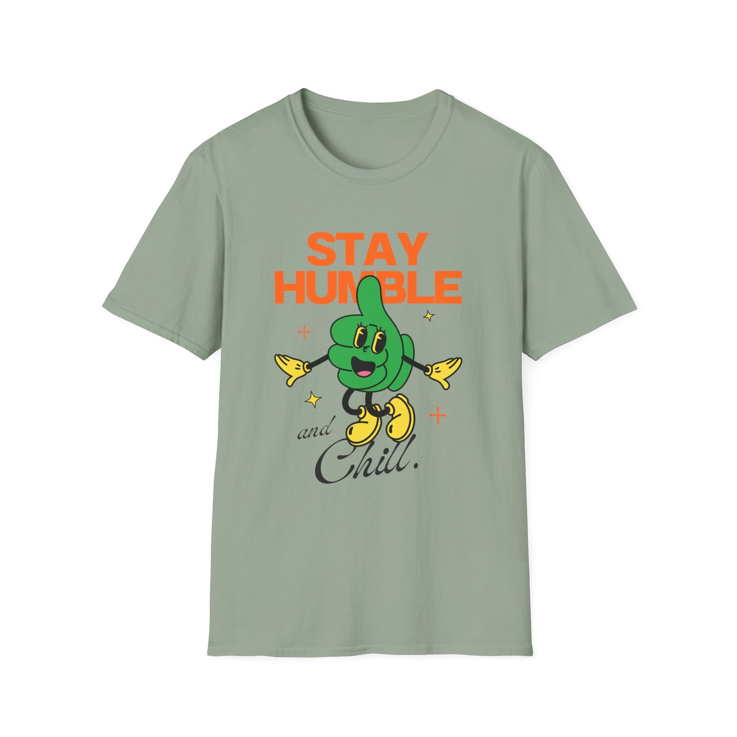 Stay Humble and Chill T-Shirt – Retro-Inspired Positive Vibes Graphic Tee with Vintage Aesthetic