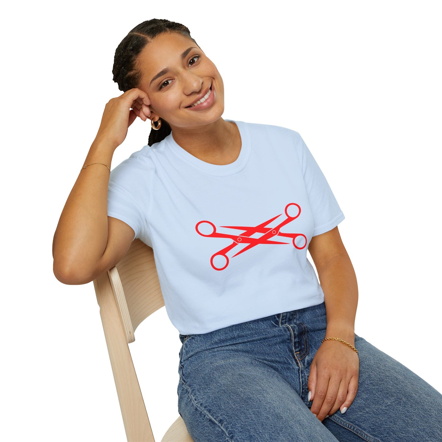 Lesbian Scissors T-Shirt – Bold Graphic Tee Featuring Combined Scissors Symbol for LGBTQ+ Pride