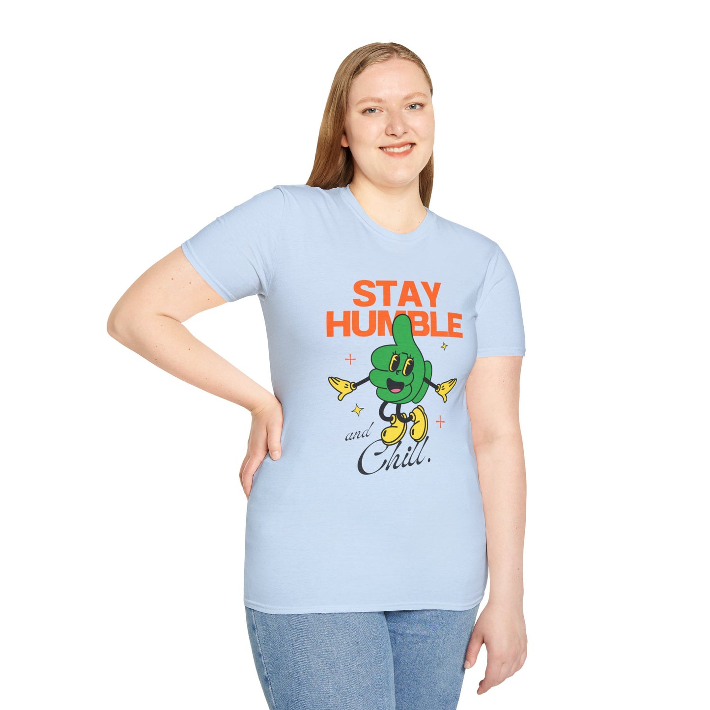 Stay Humble and Chill T-Shirt – Retro-Inspired Positive Vibes Graphic Tee with Vintage Aesthetic