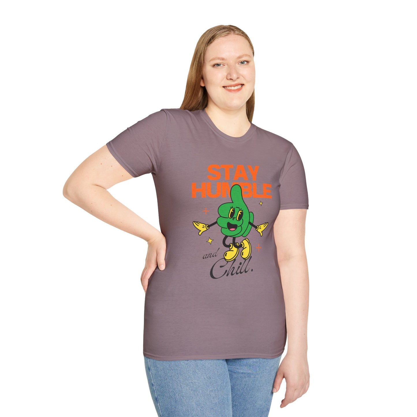 Stay Humble and Chill T-Shirt – Retro-Inspired Positive Vibes Graphic Tee with Vintage Aesthetic