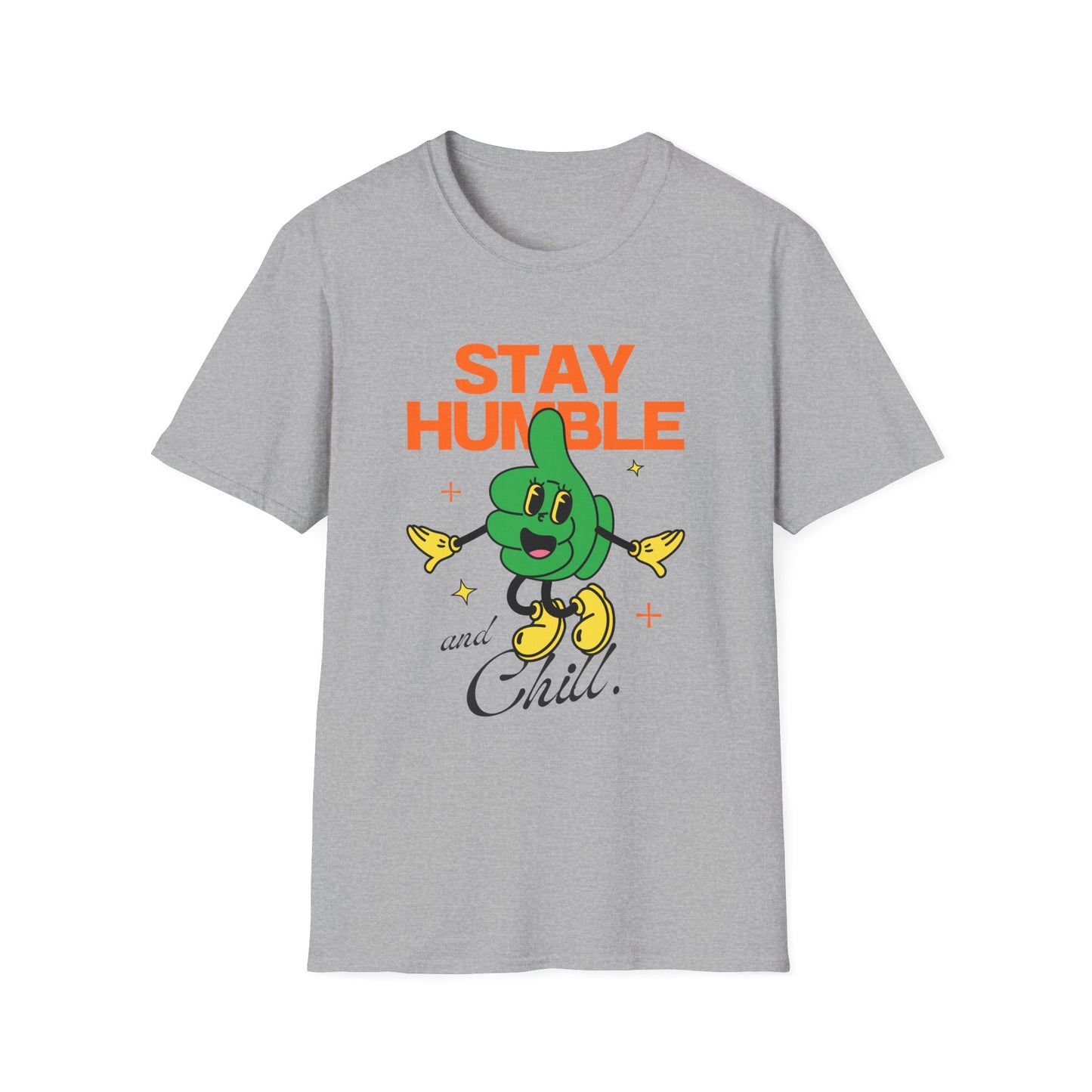 Stay Humble and Chill T-Shirt – Retro-Inspired Positive Vibes Graphic Tee with Vintage Aesthetic