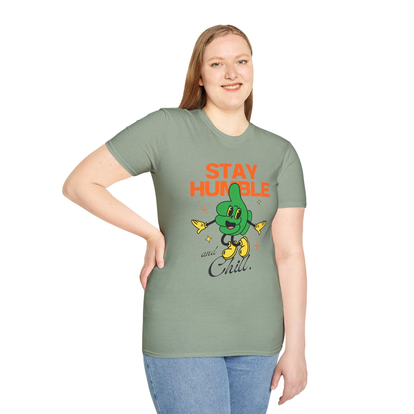 Stay Humble and Chill T-Shirt – Retro-Inspired Positive Vibes Graphic Tee with Vintage Aesthetic