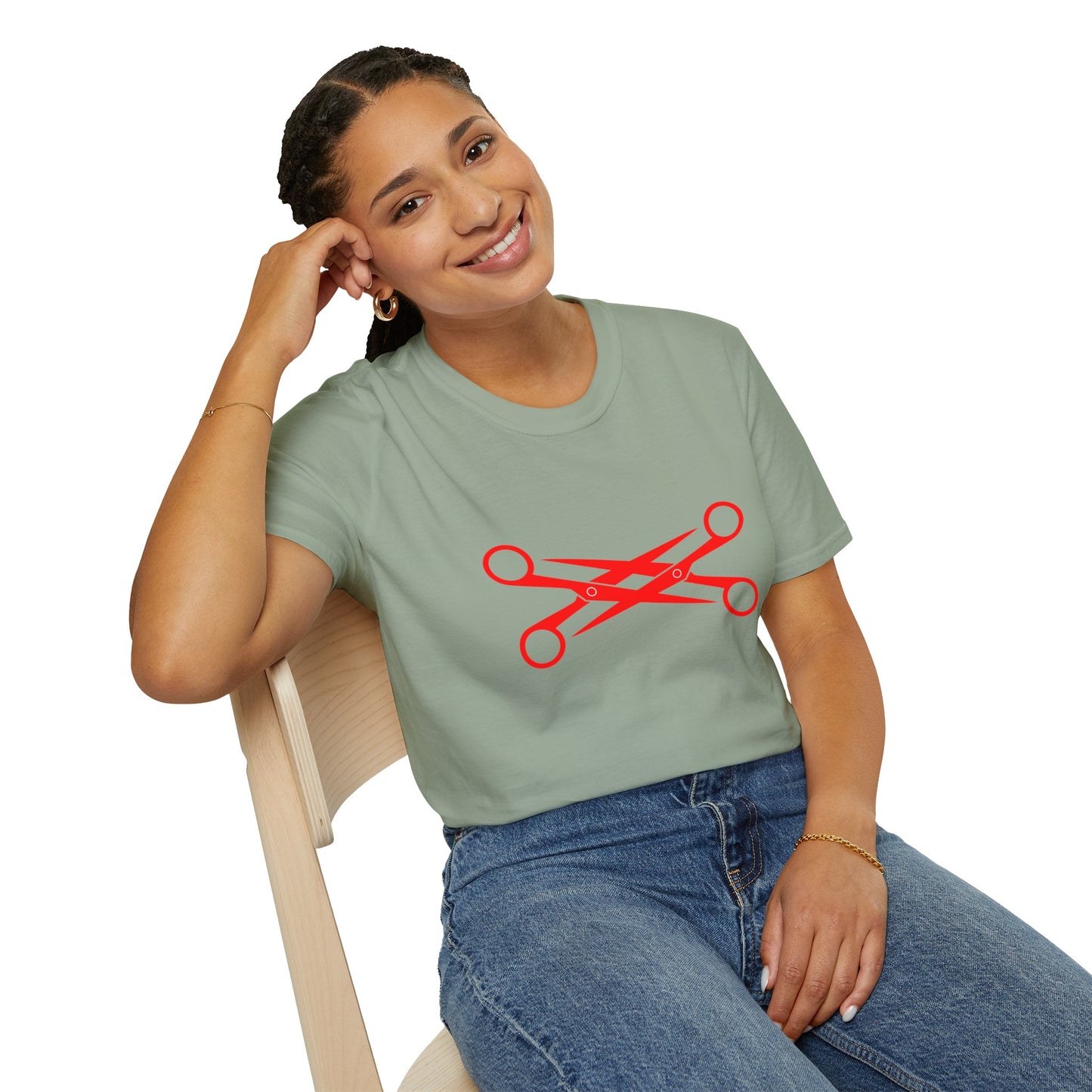 Lesbian Scissors T-Shirt – Bold Graphic Tee Featuring Combined Scissors Symbol for LGBTQ+ Pride