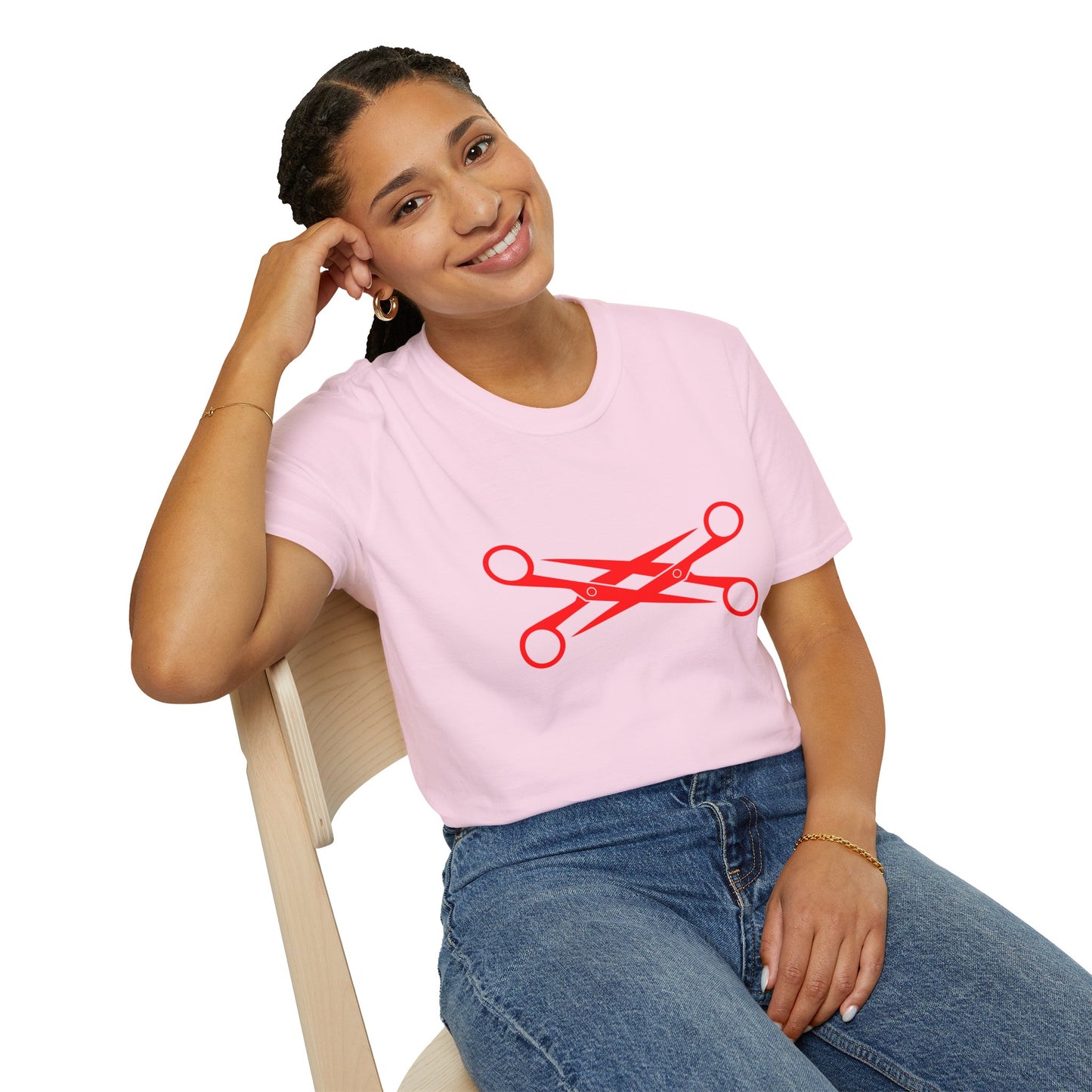 Lesbian Scissors T-Shirt – Bold Graphic Tee Featuring Combined Scissors Symbol for LGBTQ+ Pride