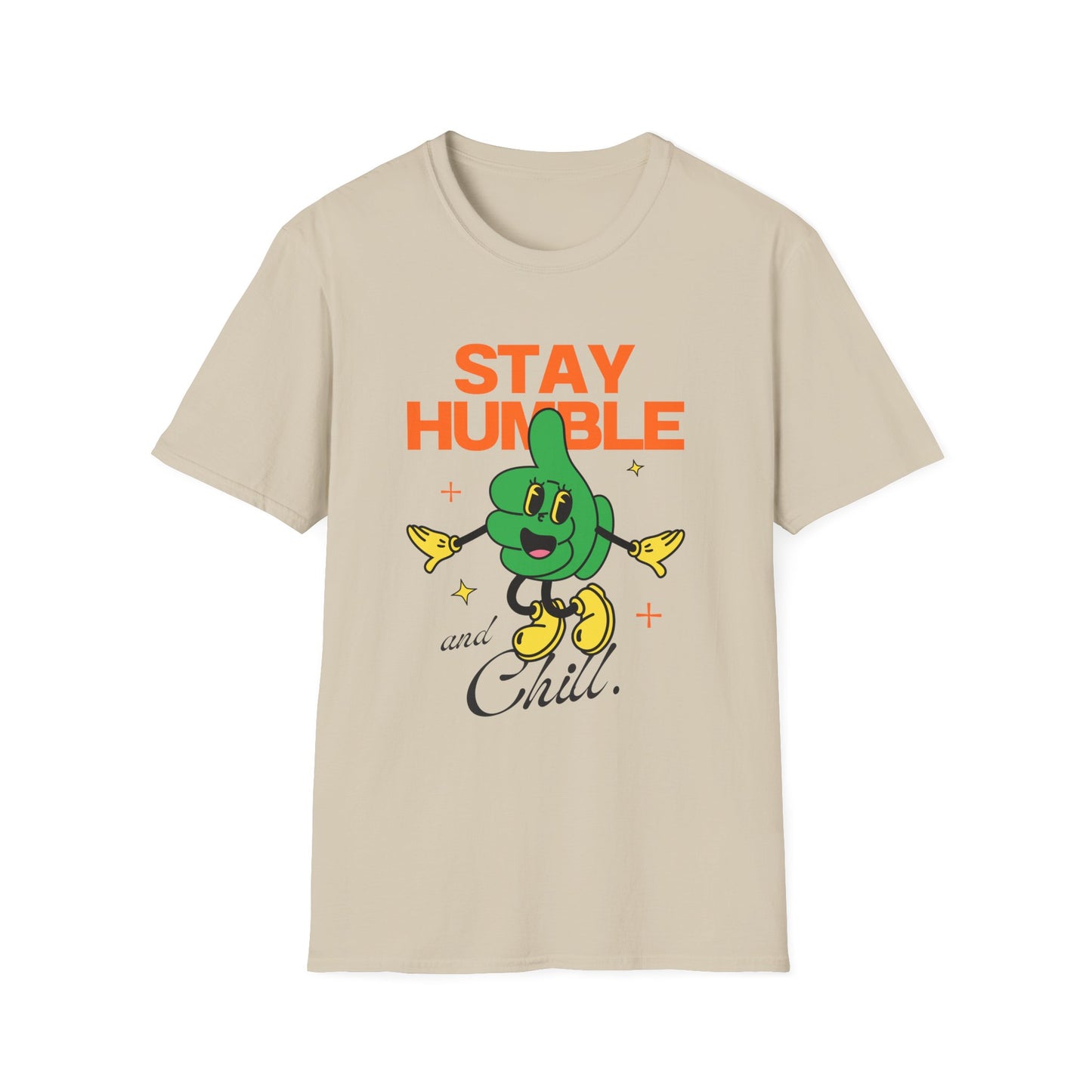 Stay Humble and Chill T-Shirt – Retro-Inspired Positive Vibes Graphic Tee with Vintage Aesthetic