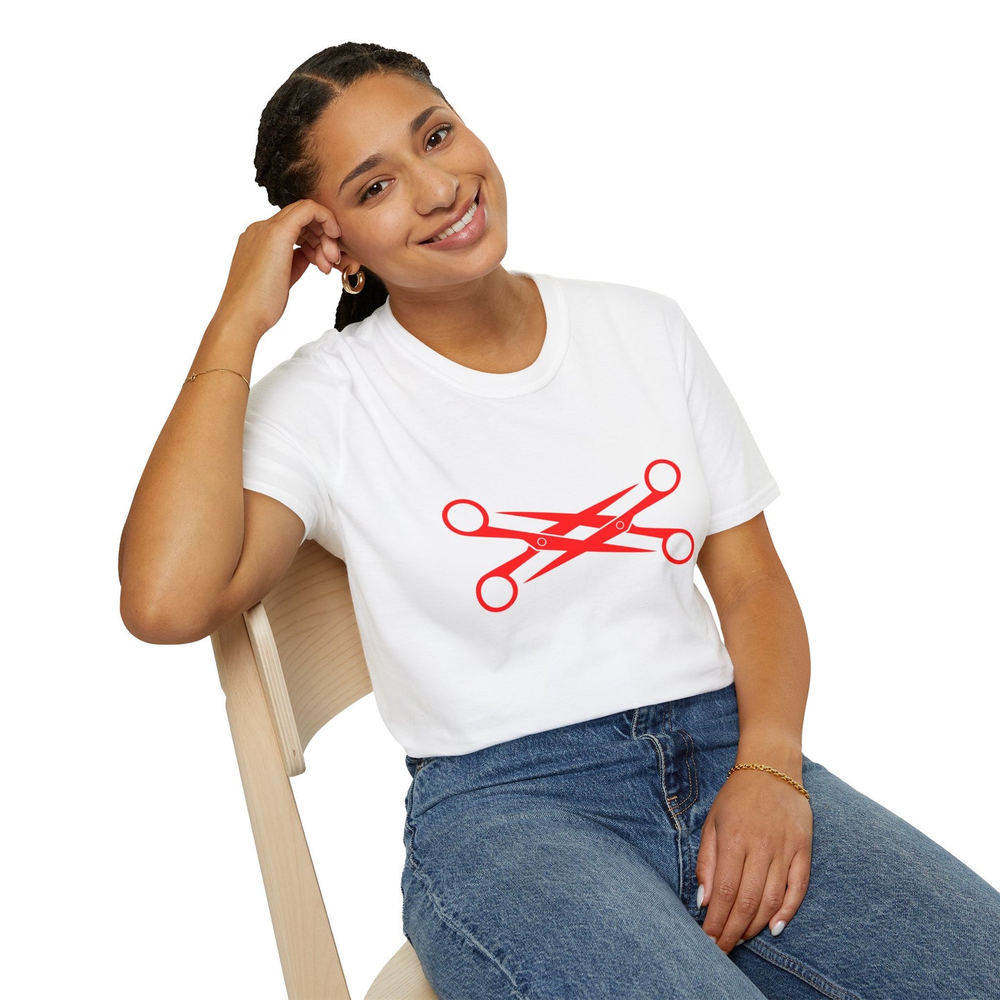 Lesbian Scissors T-Shirt – Bold Graphic Tee Featuring Combined Scissors Symbol for LGBTQ+ Pride