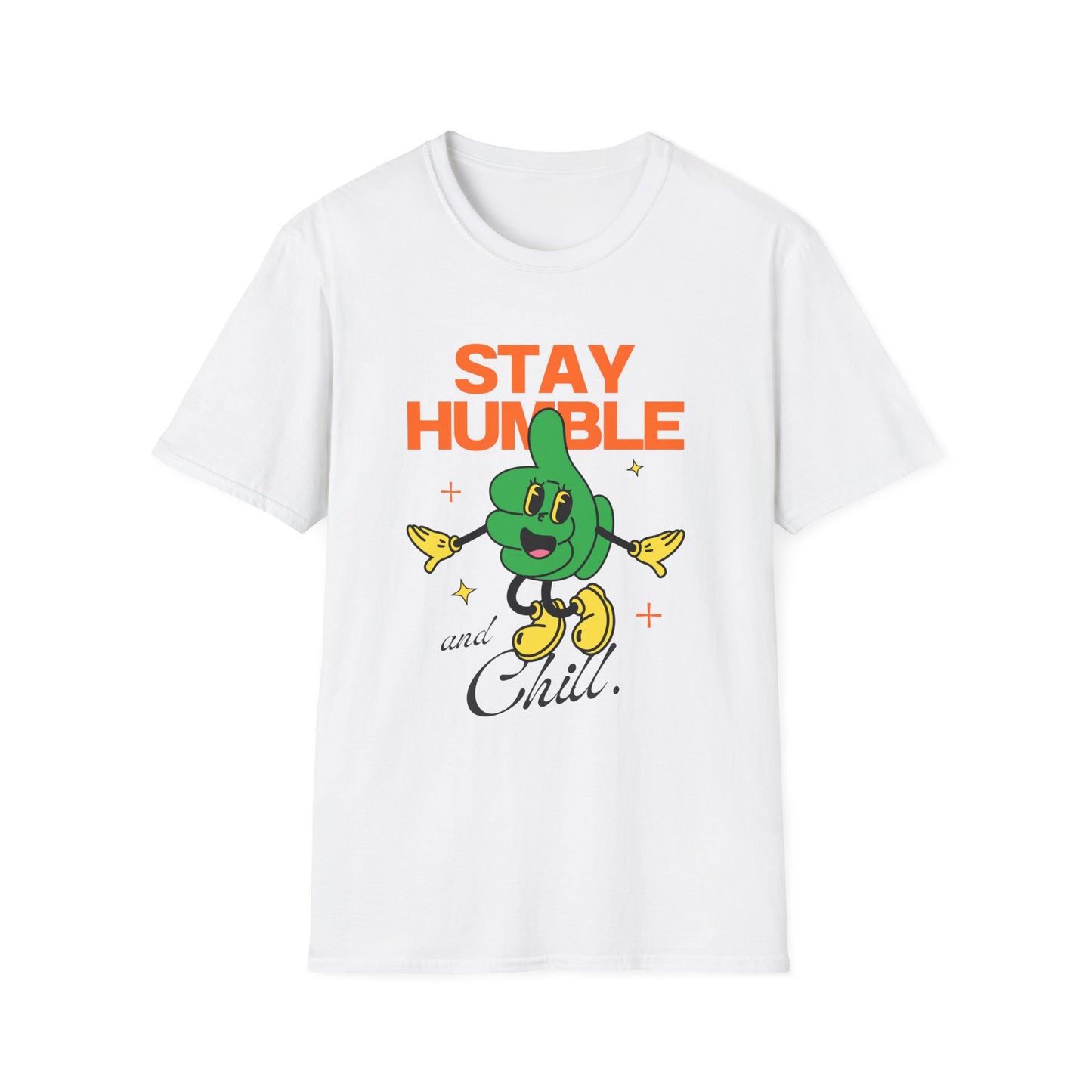 Stay Humble and Chill T-Shirt – Retro-Inspired Positive Vibes Graphic Tee with Vintage Aesthetic