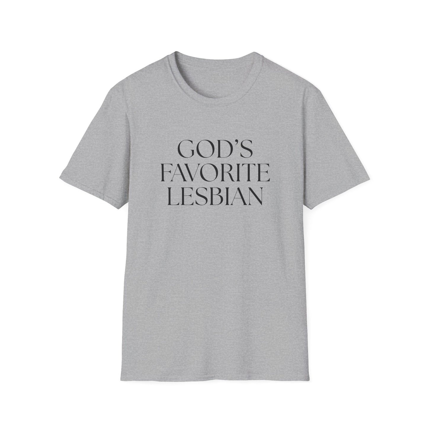 God’s Favorite Lesbian T-Shirt – Bold LGBTQ+ Pride Graphic Tee with Empowering Statement