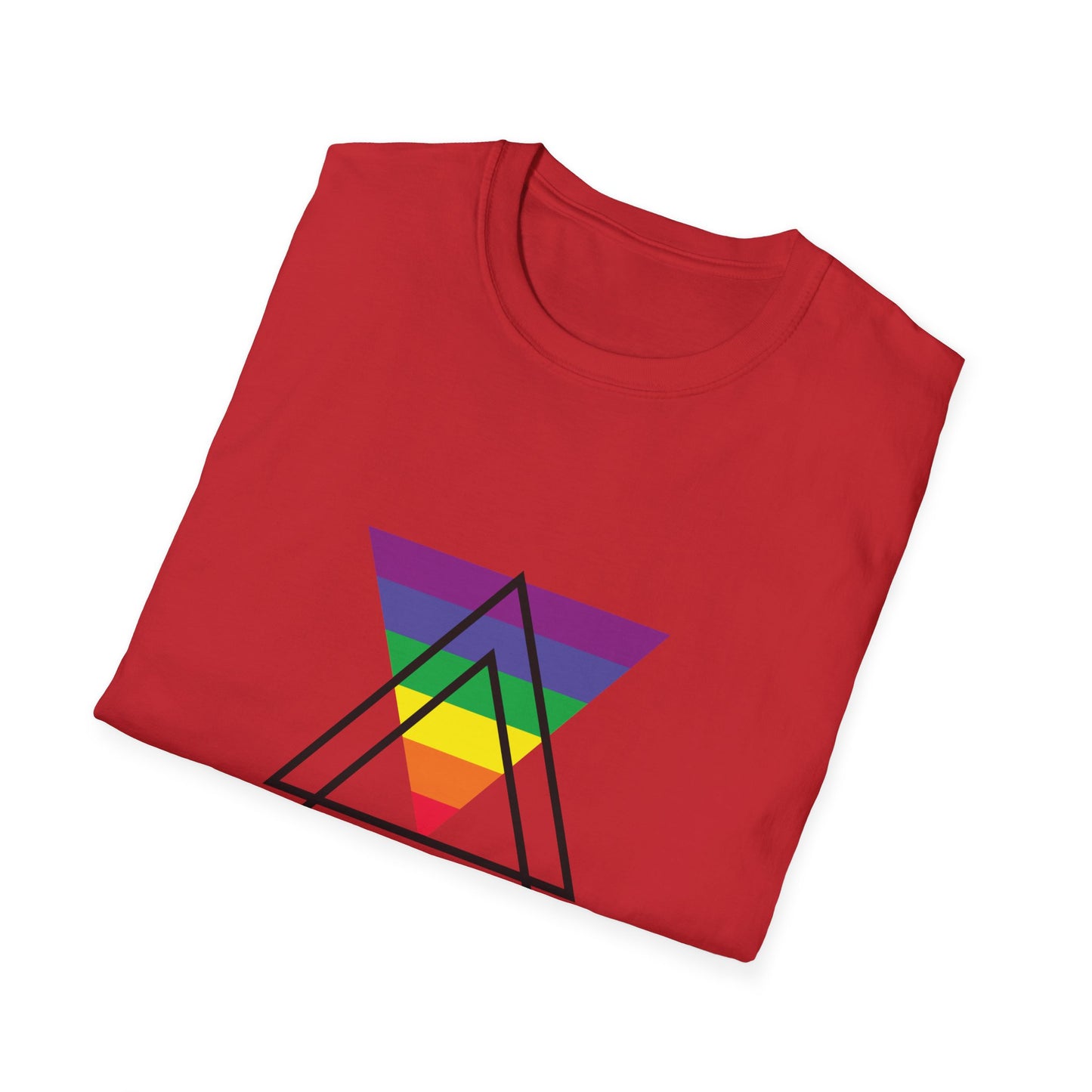 Gay and Okay T-Shirt – Geometric Rainbow LGBTQ+ Graphic Tee with Bold Inclusive Pride Design