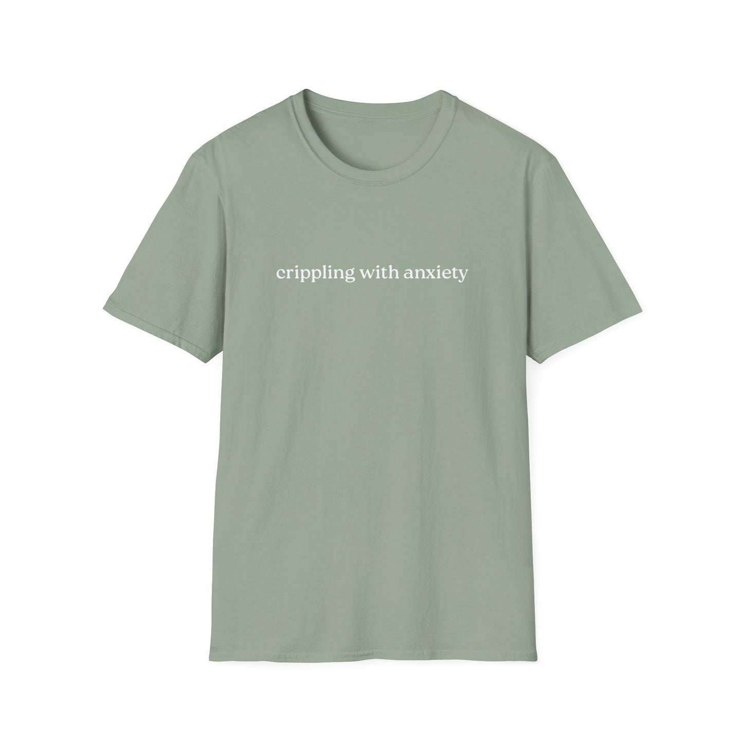 Crippling With Anxiety T-Shirt – Honest Mental Health Graphic Tee with Bold Statement Design