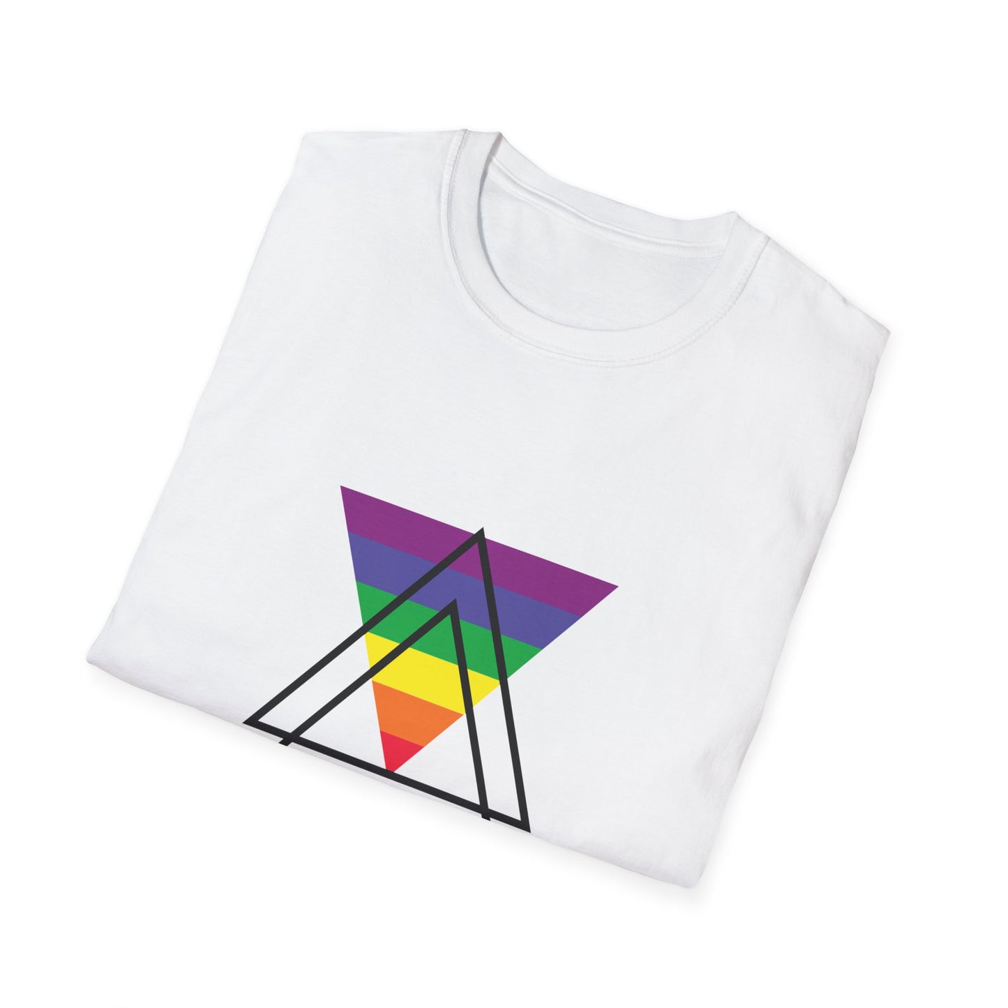 Gay and Okay T-Shirt – Geometric Rainbow LGBTQ+ Graphic Tee with Bold Inclusive Pride Design