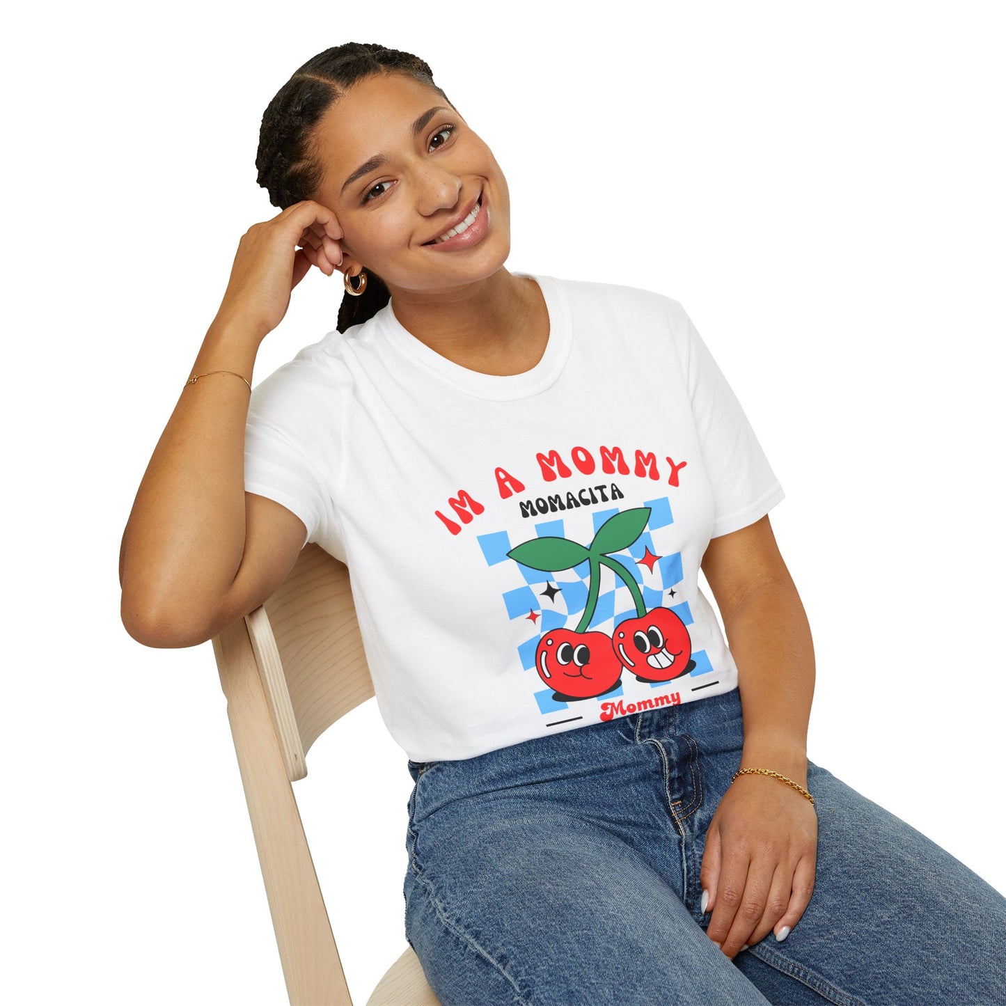 I’m a Mommy, Mamacita T-Shirt – Cherry Retro Love Island-Inspired Tee for Hot Moms & Reality TV Fans