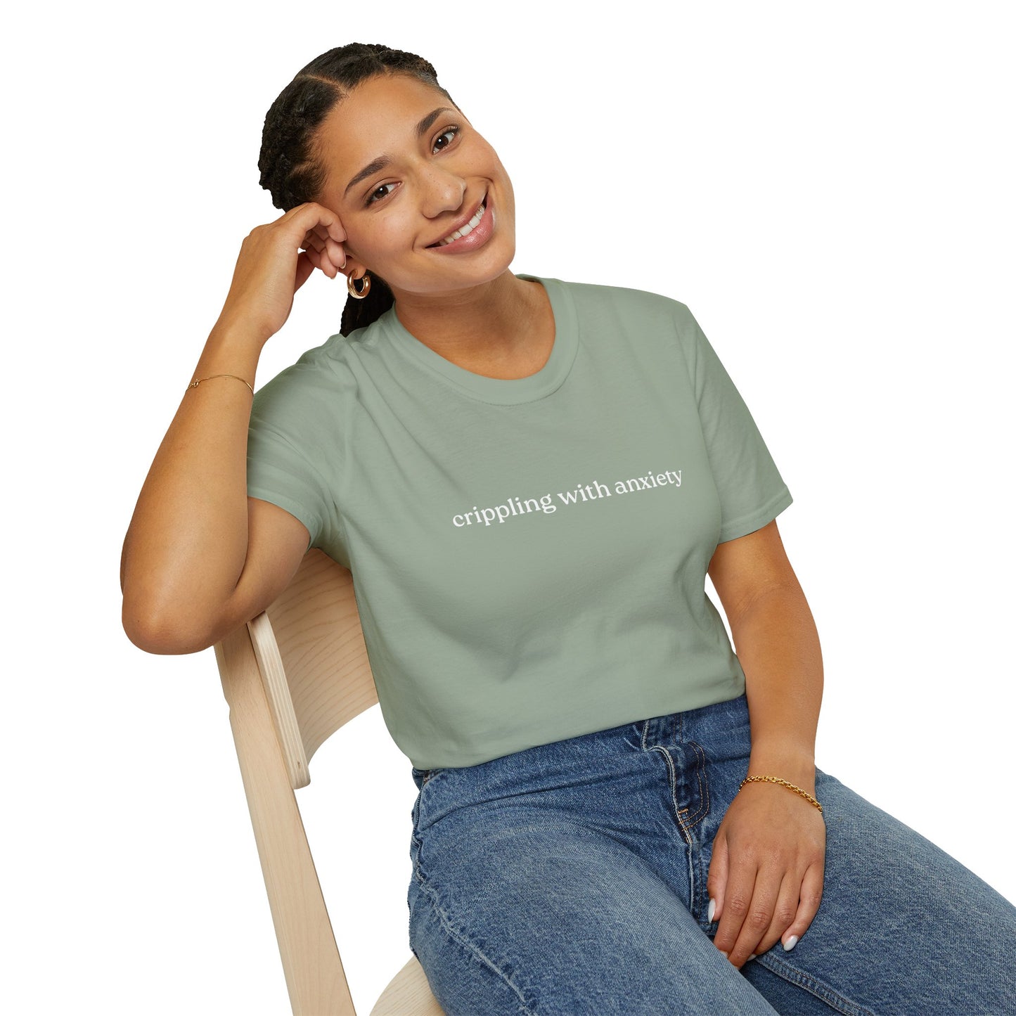 Crippling With Anxiety T-Shirt – Honest Mental Health Graphic Tee with Bold Statement Design
