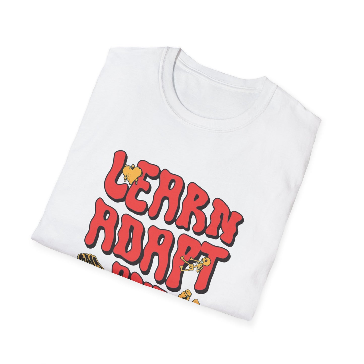 Learn Adapt Evolve T-Shirt – Motivational Graphic Tee with Bold Inspirational Typography