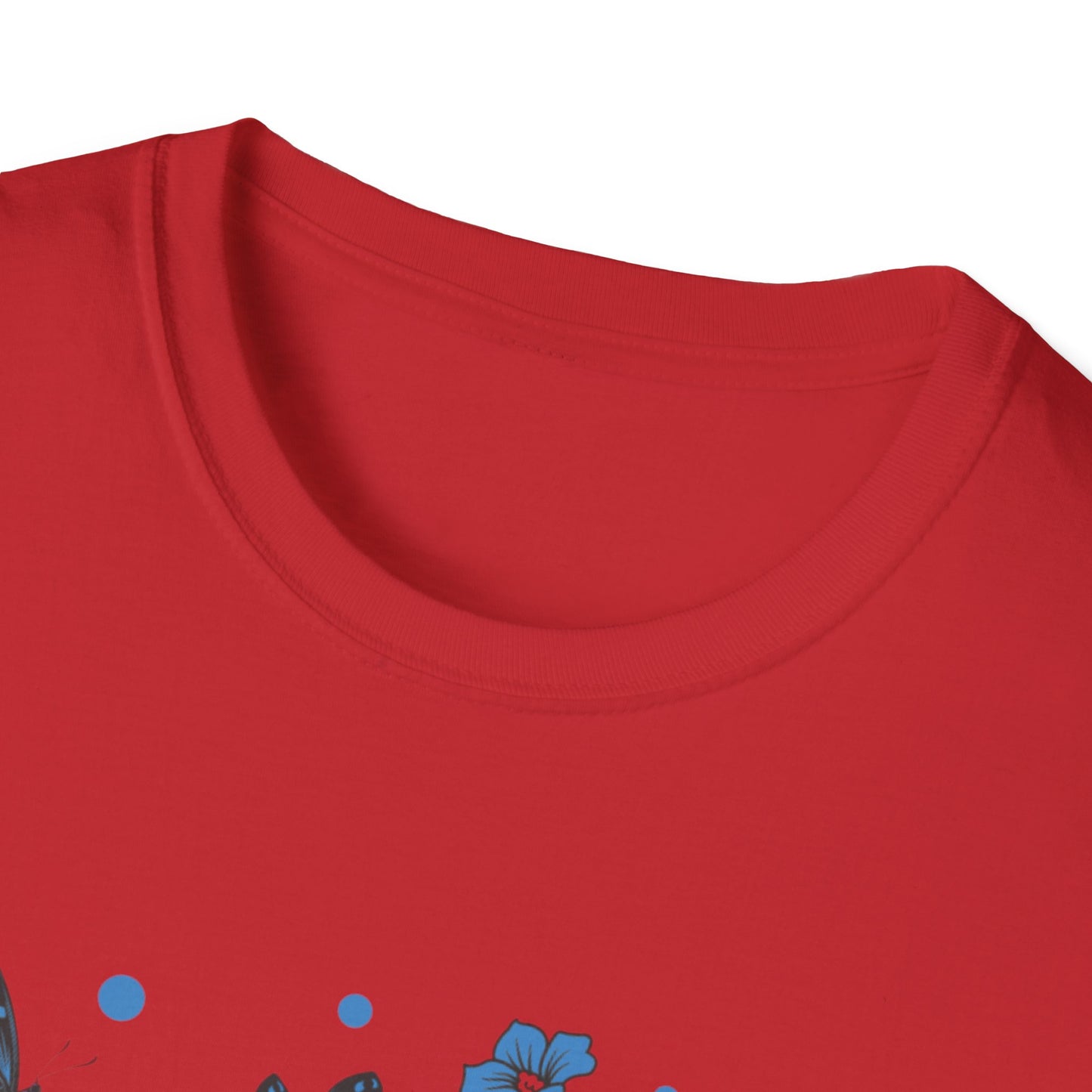Evolve T-Shirt – Retro Butterfly Graphic Tee with Blue Vintage-Inspired Transformation Design