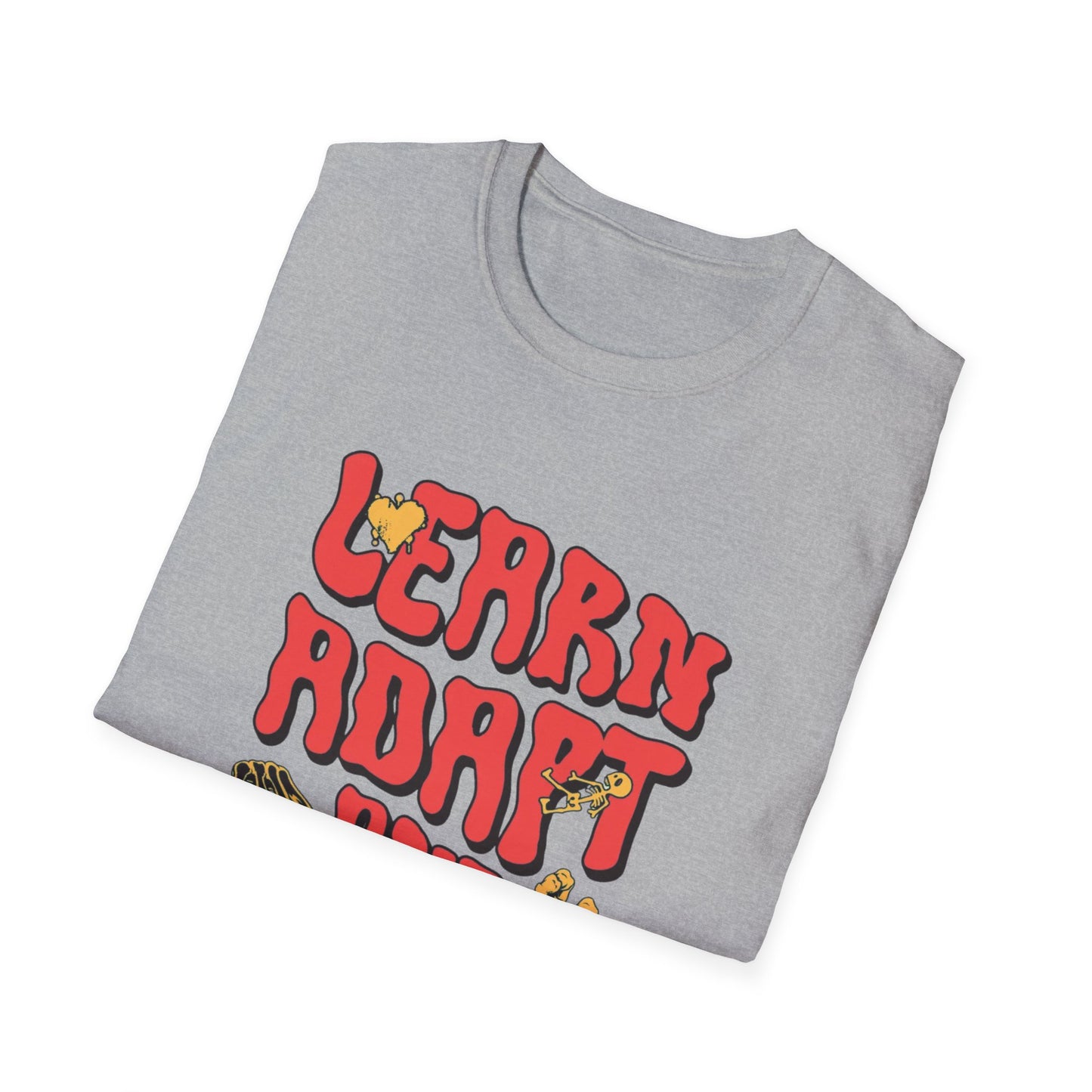 Learn Adapt Evolve T-Shirt – Motivational Graphic Tee with Bold Inspirational Typography