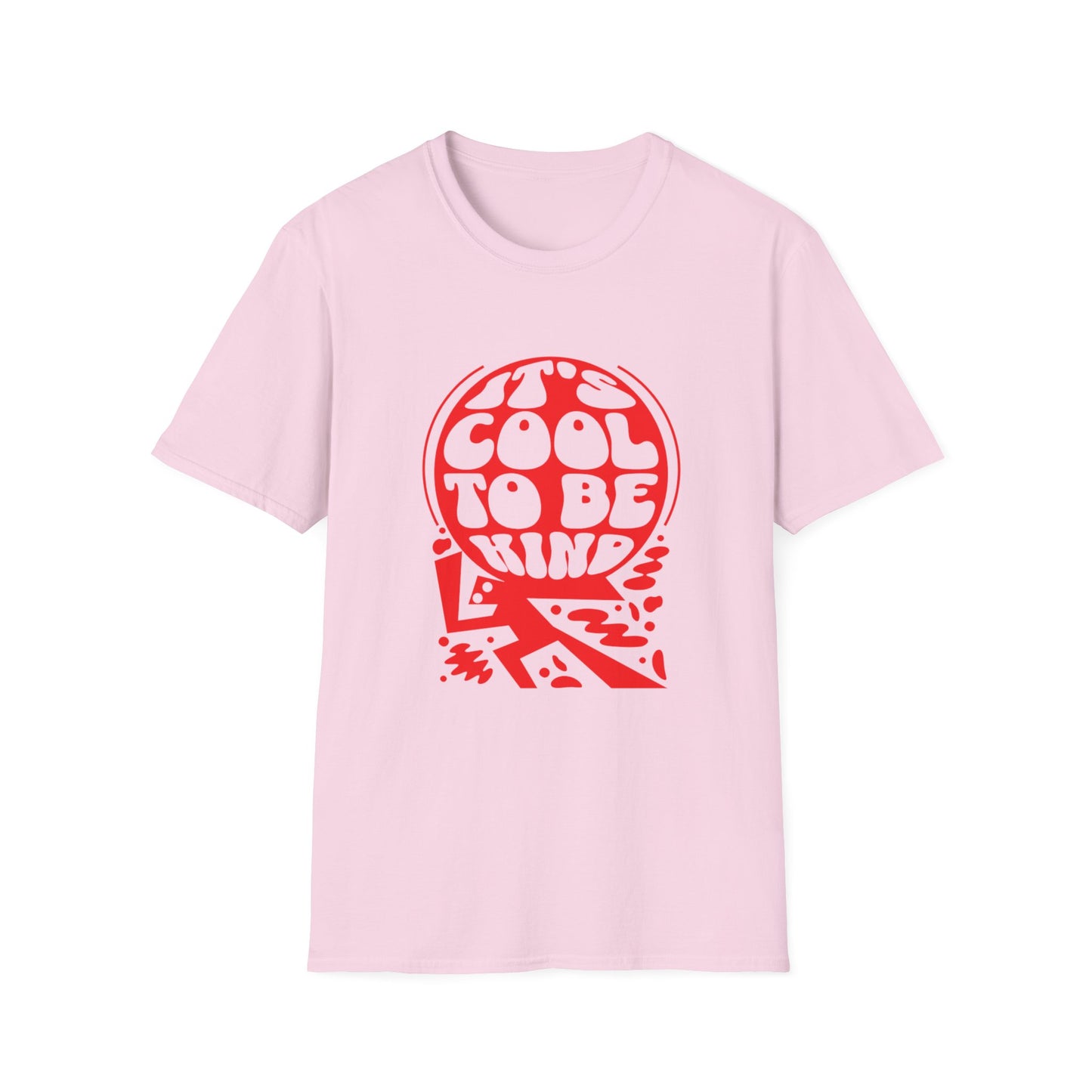It’s Cool to Be Kind T-Shirt – Red Retro Kindness Graphic Tee with Vintage-Inspired Positive Message