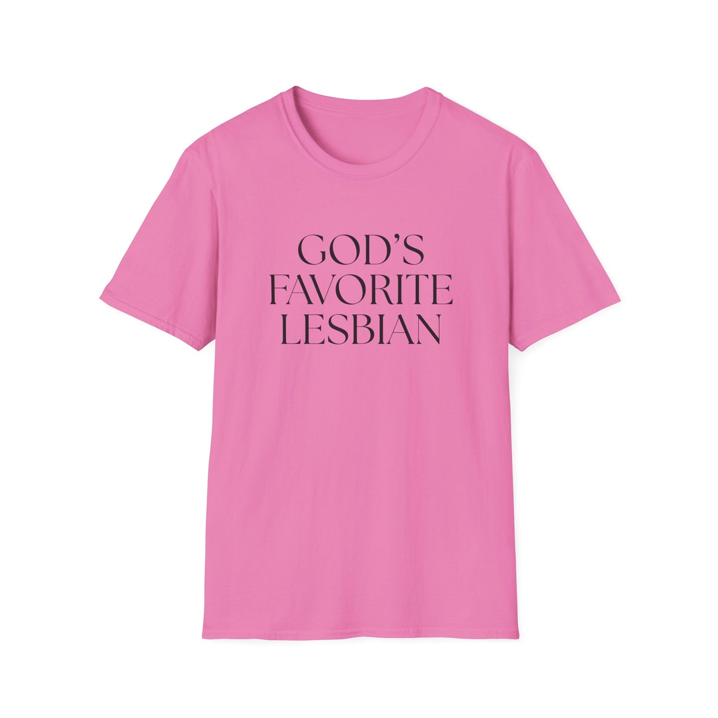 God’s Favorite Lesbian T-Shirt – Bold LGBTQ+ Pride Graphic Tee with Empowering Statement