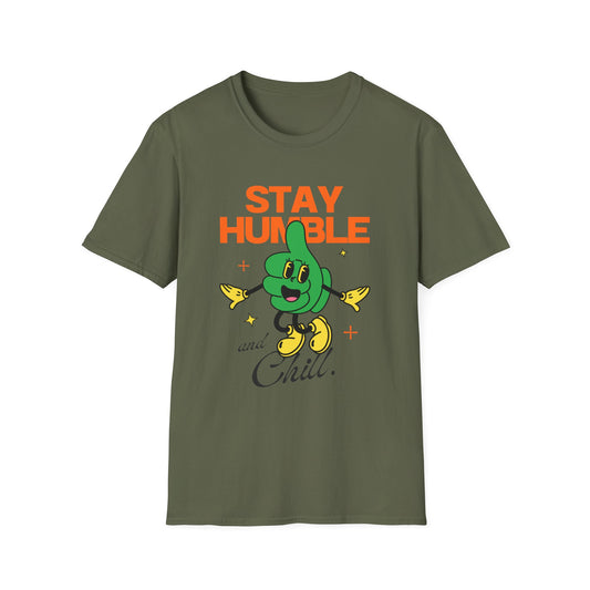 Stay Humble and Chill T-Shirt – Retro-Inspired Positive Vibes Graphic Tee with Vintage Aesthetic