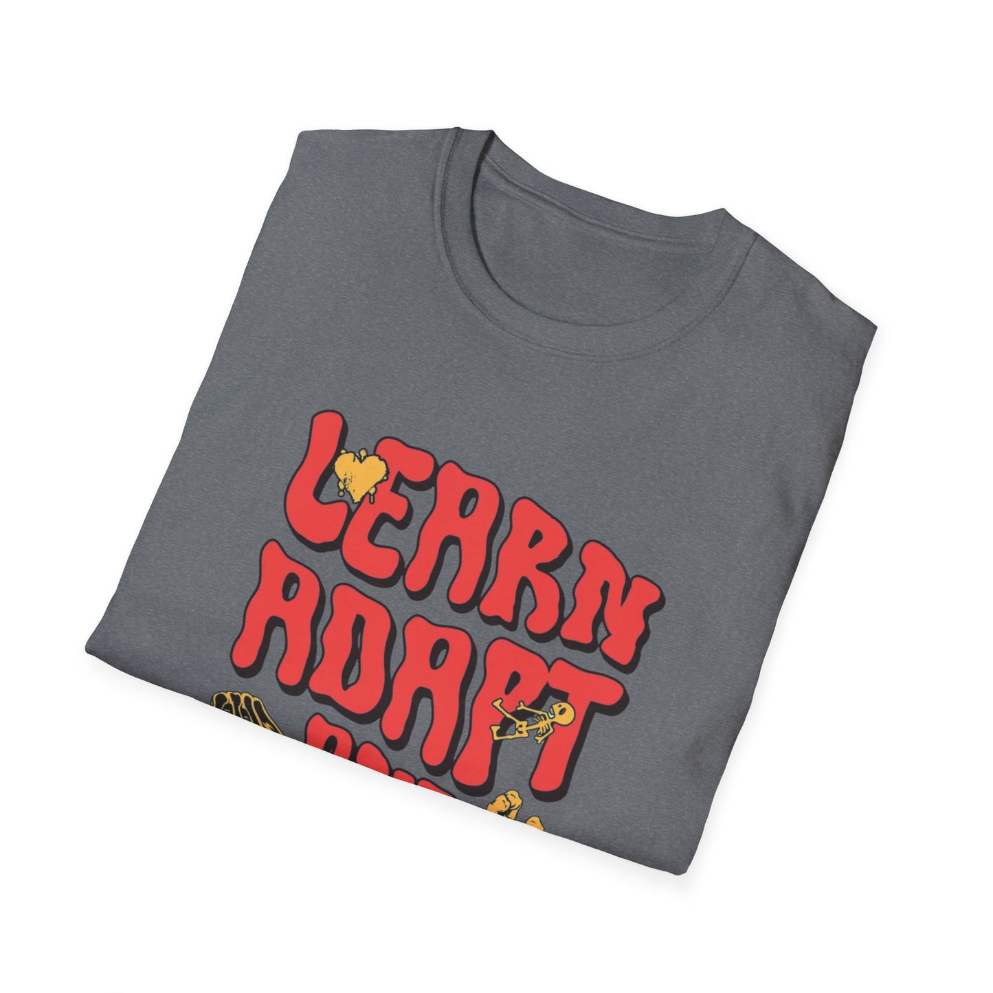 Learn Adapt Evolve T-Shirt – Motivational Graphic Tee with Bold Inspirational Typography