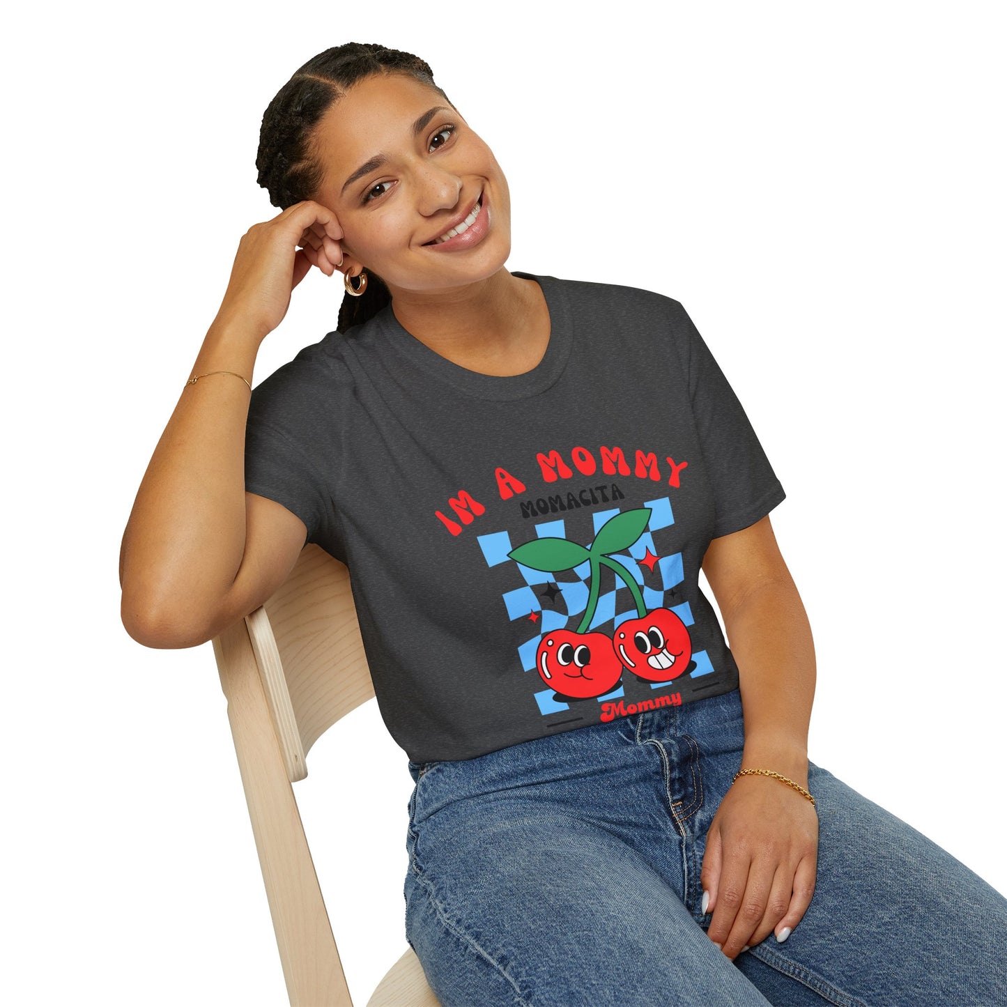 I’m a Mommy, Mamacita T-Shirt – Cherry Retro Love Island-Inspired Tee for Hot Moms & Reality TV Fans