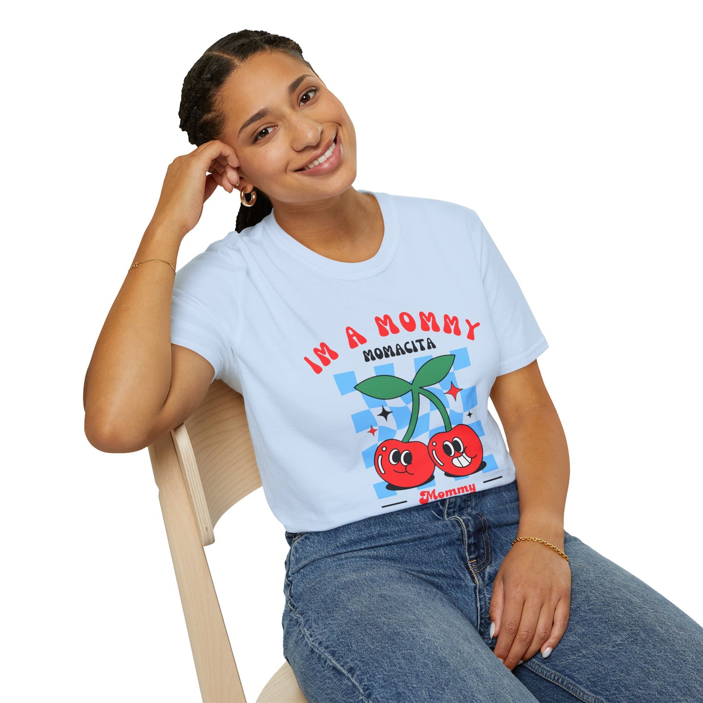 I’m a Mommy, Mamacita T-Shirt – Cherry Retro Love Island-Inspired Tee for Hot Moms & Reality TV Fans