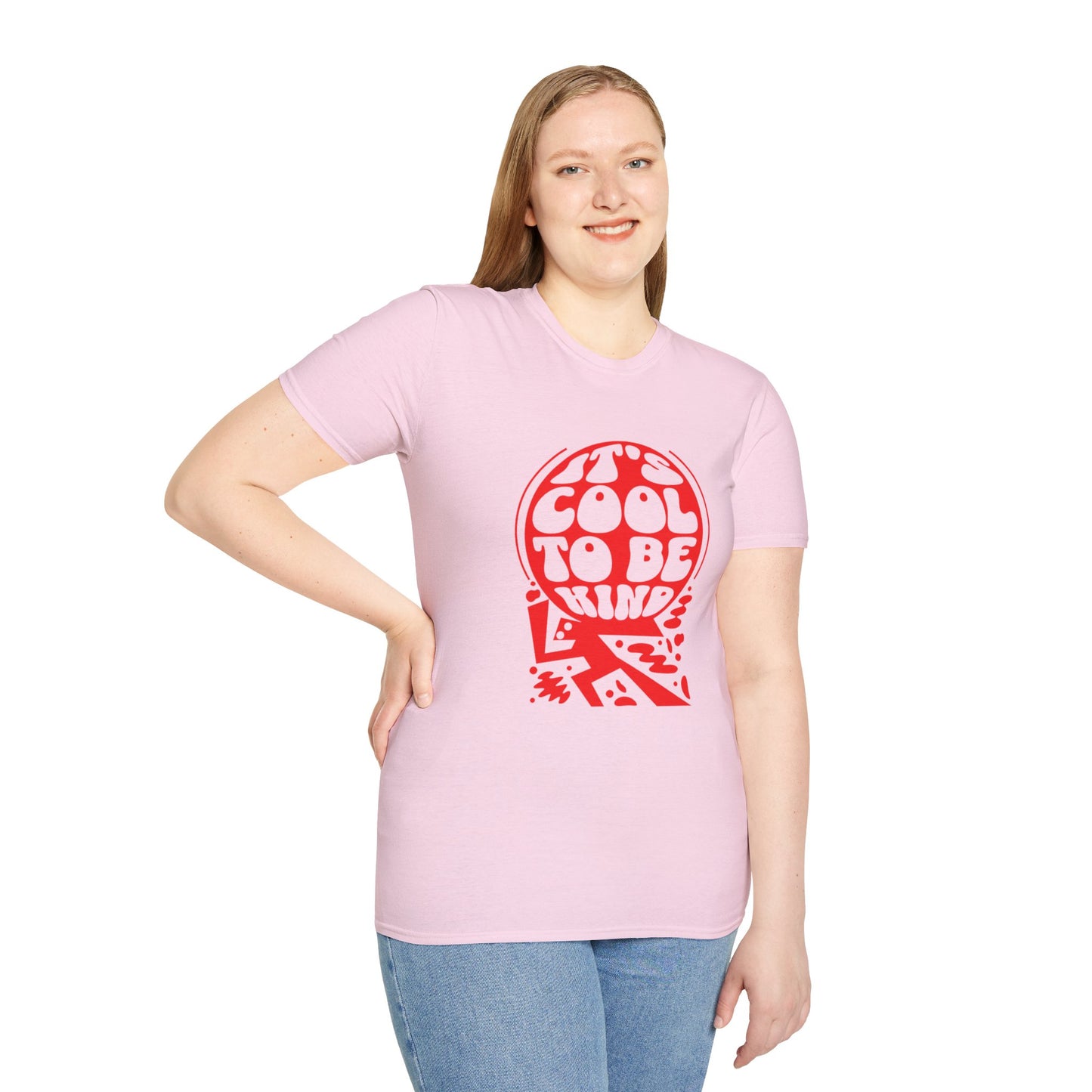 It’s Cool to Be Kind T-Shirt – Red Retro Kindness Graphic Tee with Vintage-Inspired Positive Message