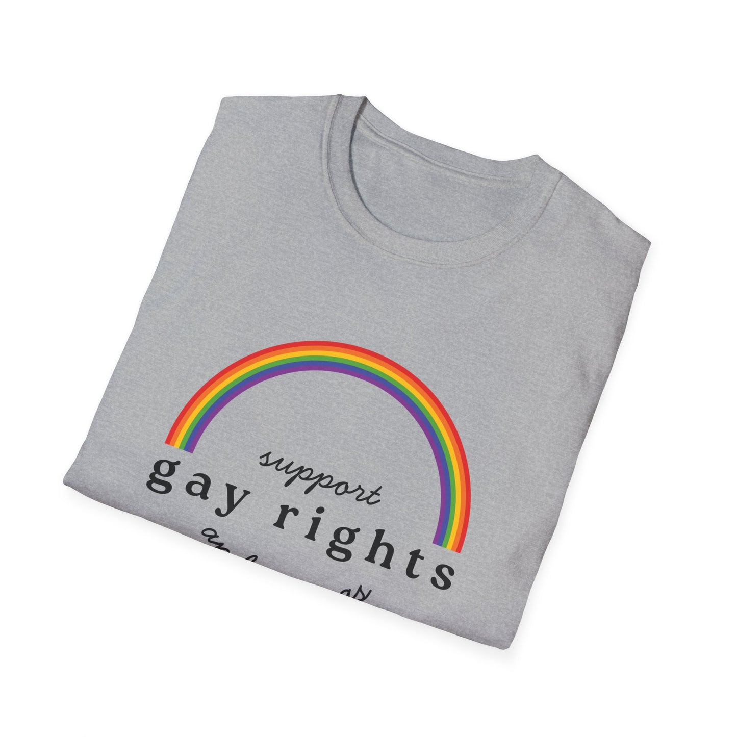 I Support Gay Rights and Wrongs T-Shirt – Rainbow LGBTQ+ Graphic Tee with Bold Inclusive & Humorous Pride Design