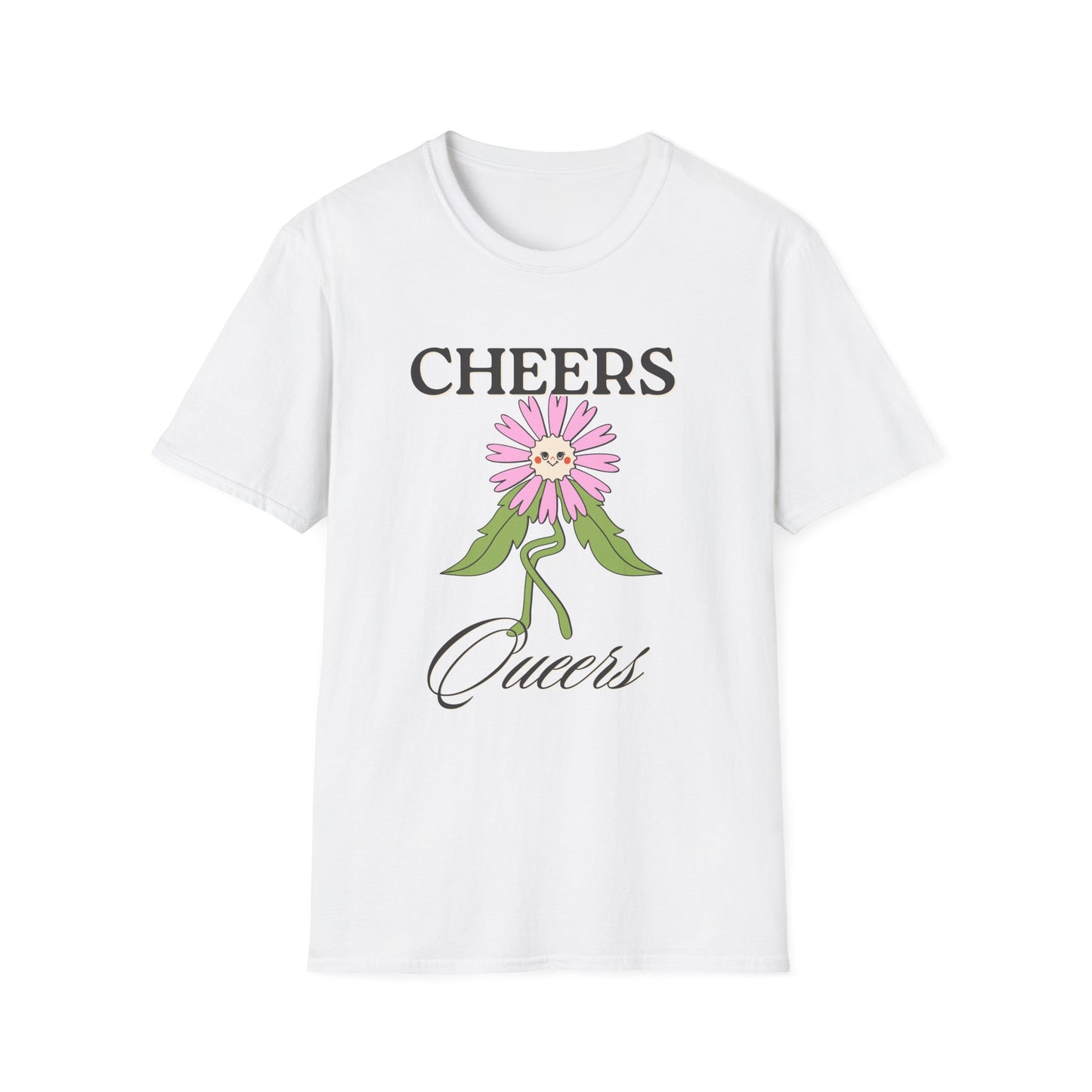 Cheers Queers T-Shirt – Retro LGBTQ+ Pride Graphic Tee with Bold Vintage-Inspired Celebration Design