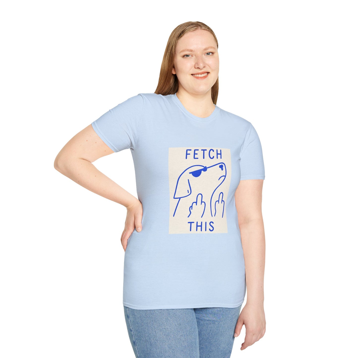 Fetch This T-Shirt – Bold Graphic Tee with Playful Dog Flipping Off Design