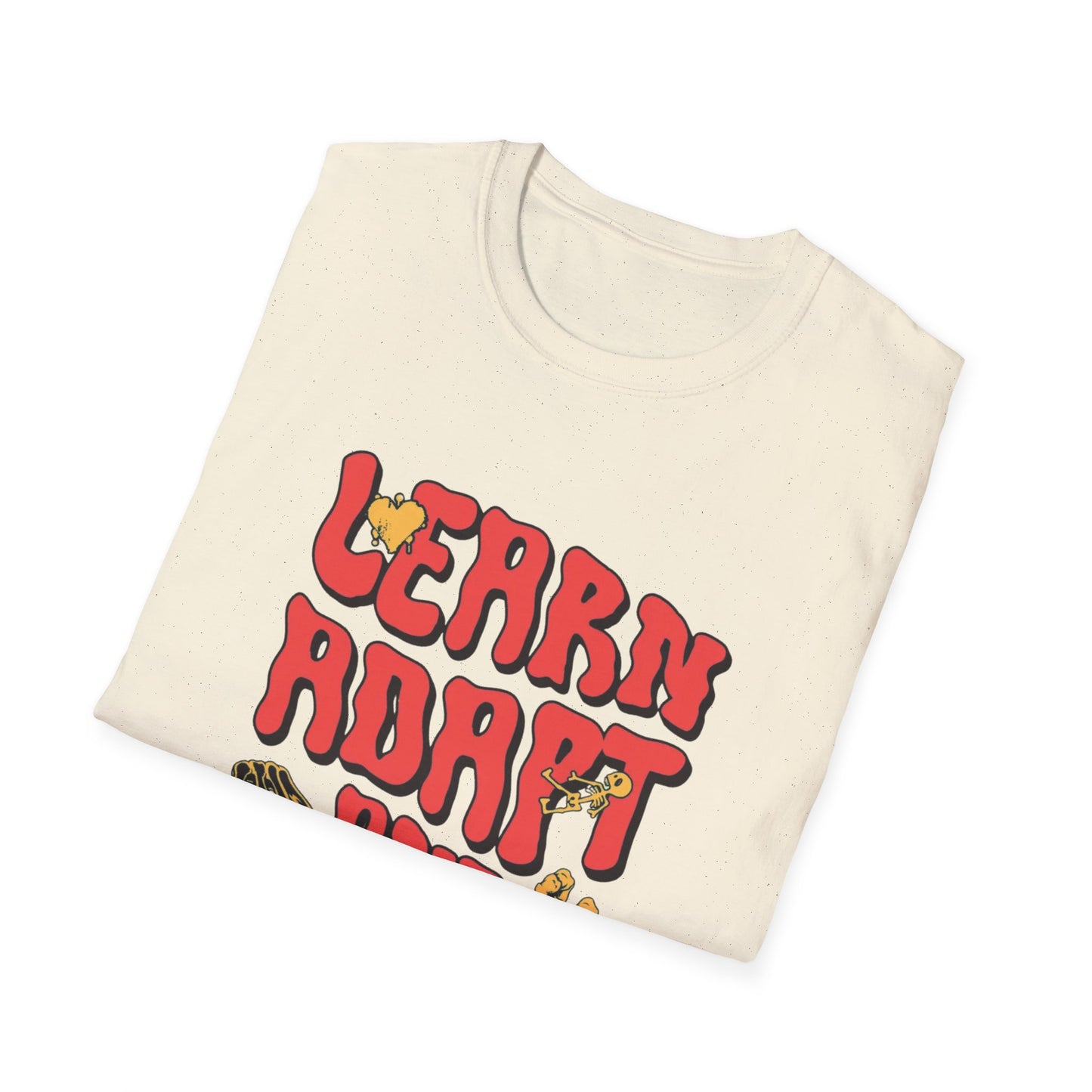 Learn Adapt Evolve T-Shirt – Motivational Graphic Tee with Bold Inspirational Typography