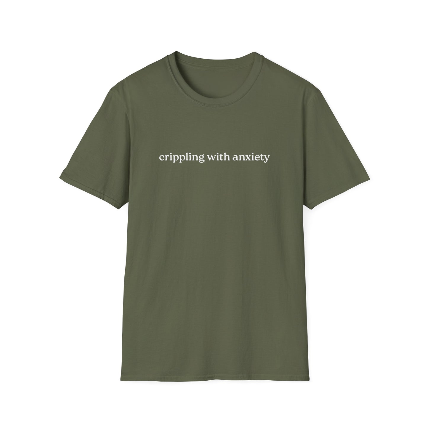 Crippling With Anxiety T-Shirt – Honest Mental Health Graphic Tee with Bold Statement Design