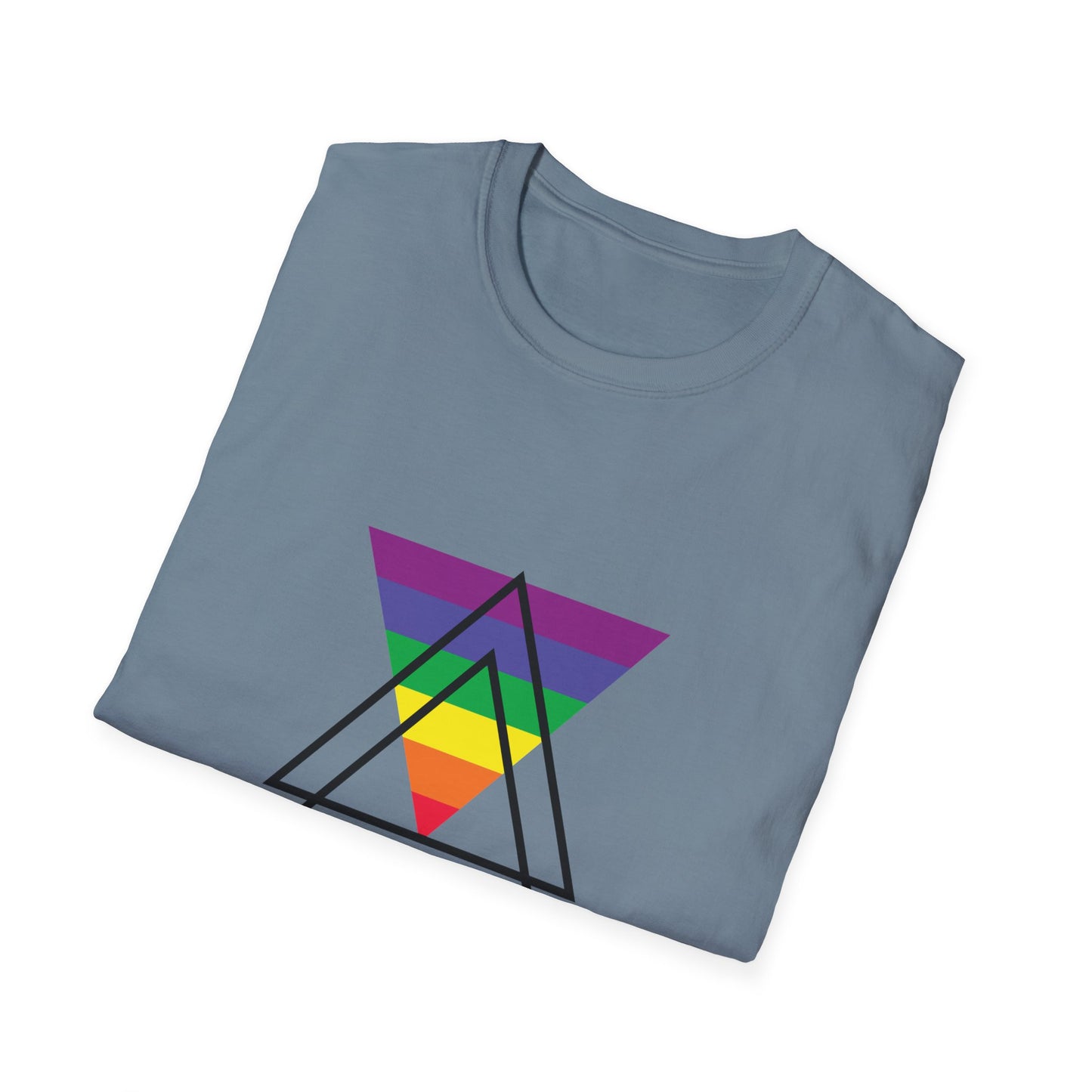 Gay and Okay T-Shirt – Geometric Rainbow LGBTQ+ Graphic Tee with Bold Inclusive Pride Design