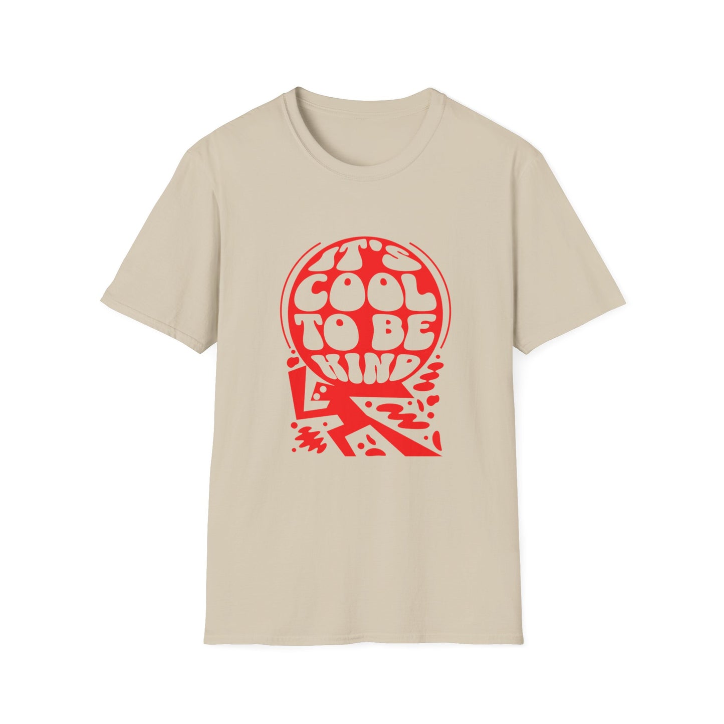 It’s Cool to Be Kind T-Shirt – Red Retro Kindness Graphic Tee with Vintage-Inspired Positive Message