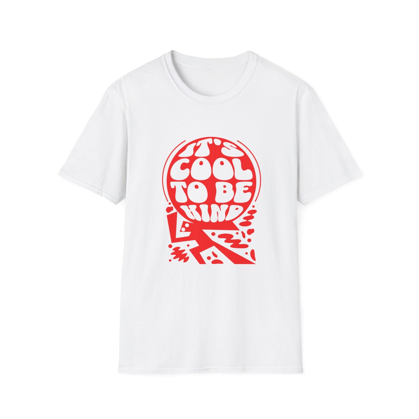 It’s Cool to Be Kind T-Shirt – Red Retro Kindness Graphic Tee with Vintage-Inspired Positive Message