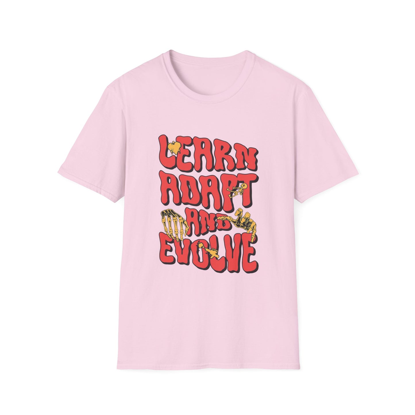 Learn Adapt Evolve T-Shirt – Motivational Graphic Tee with Bold Inspirational Typography