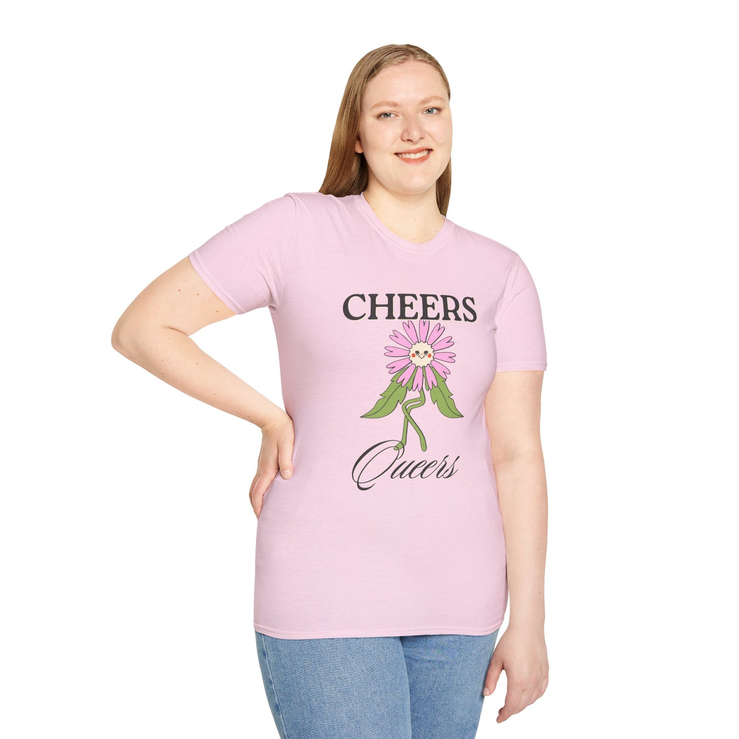 Cheers Queers T-Shirt – Retro LGBTQ+ Pride Graphic Tee with Bold Vintage-Inspired Celebration Design