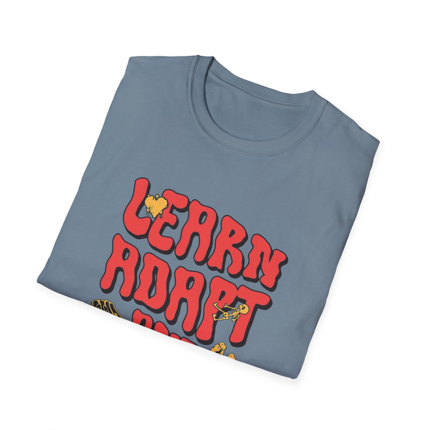 Learn Adapt Evolve T-Shirt – Motivational Graphic Tee with Bold Inspirational Typography
