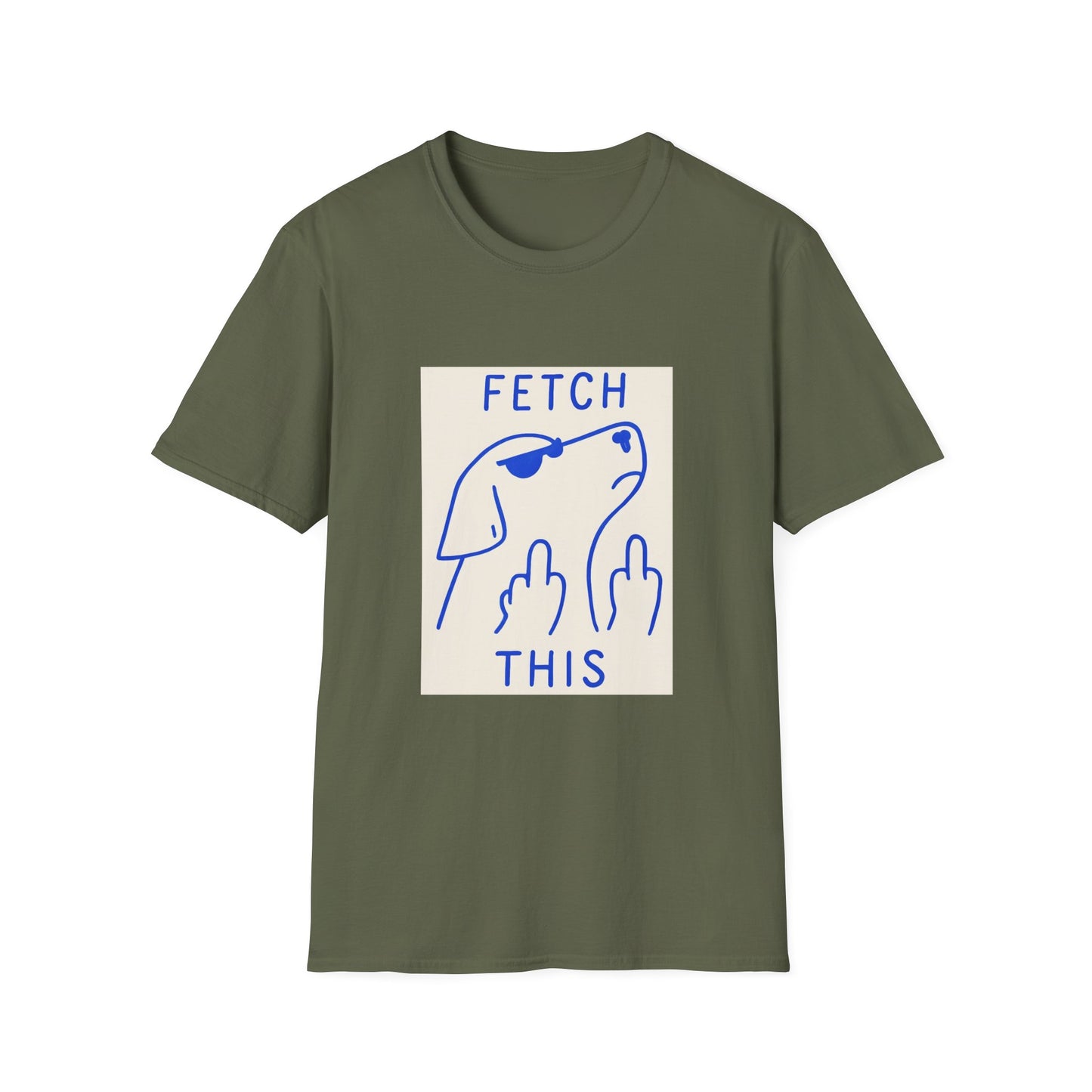 Fetch This T-Shirt – Bold Graphic Tee with Playful Dog Flipping Off Design