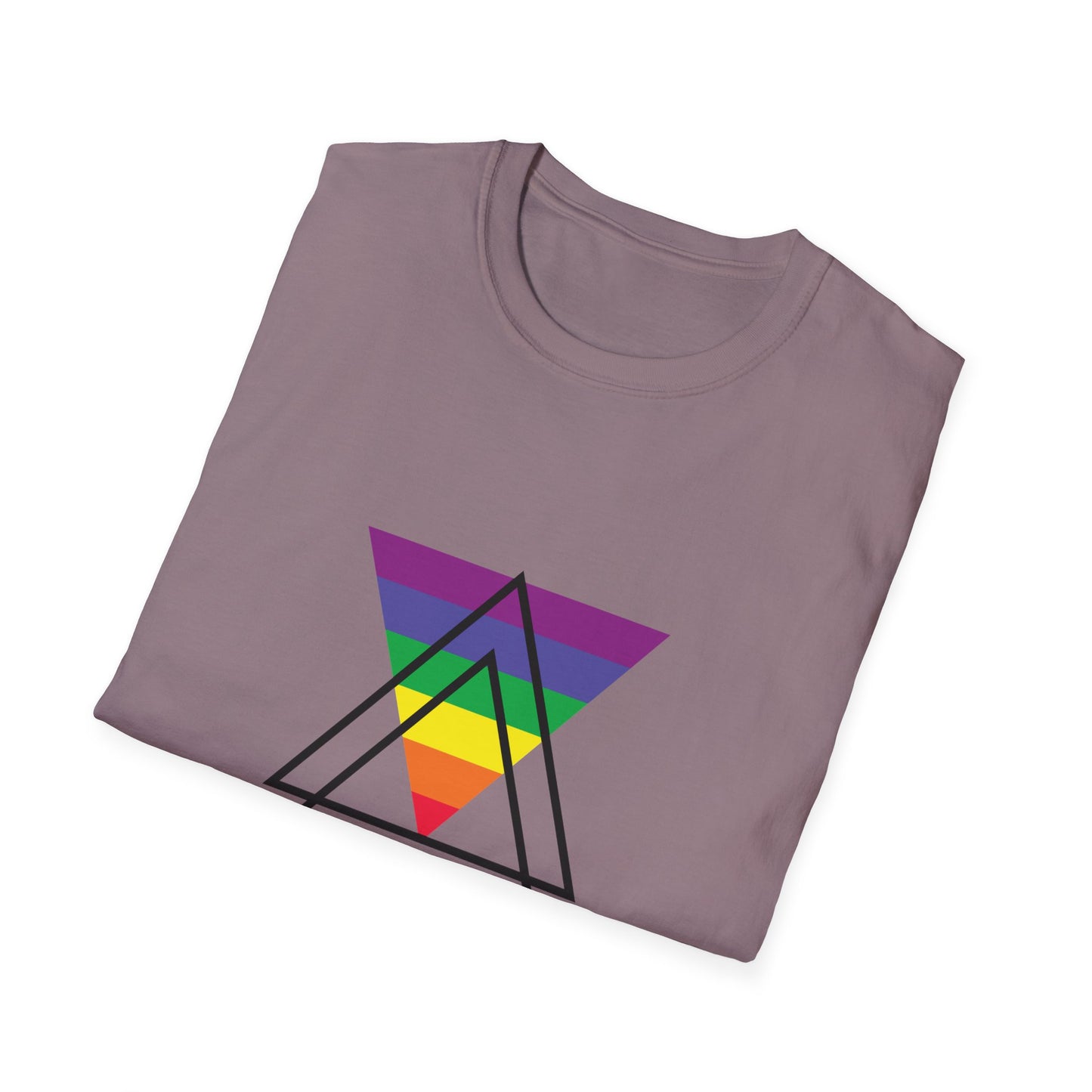 Gay and Okay T-Shirt – Geometric Rainbow LGBTQ+ Graphic Tee with Bold Inclusive Pride Design