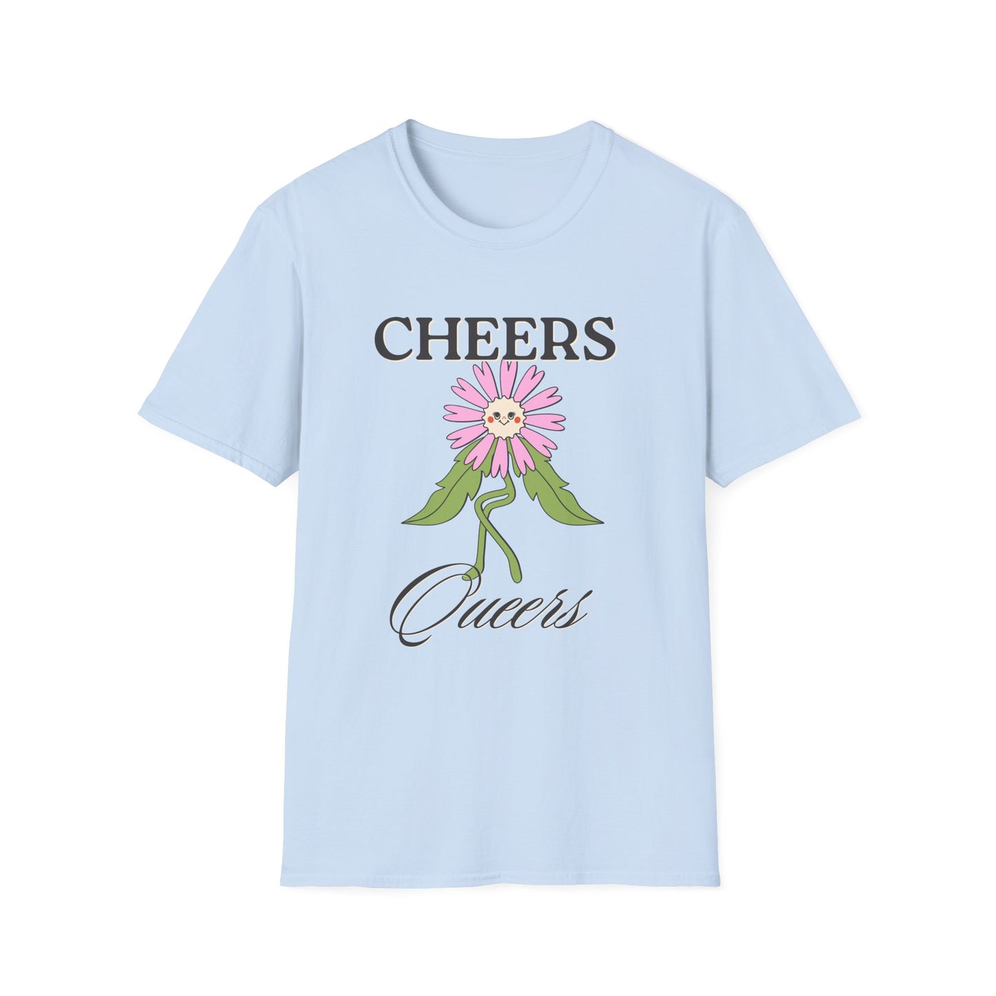 Cheers Queers T-Shirt – Retro LGBTQ+ Pride Graphic Tee with Bold Vintage-Inspired Celebration Design