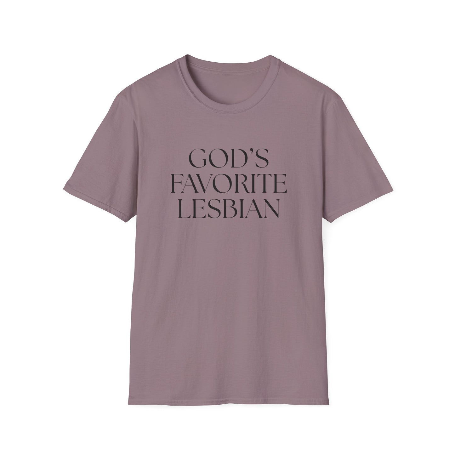 God’s Favorite Lesbian T-Shirt – Bold LGBTQ+ Pride Graphic Tee with Empowering Statement